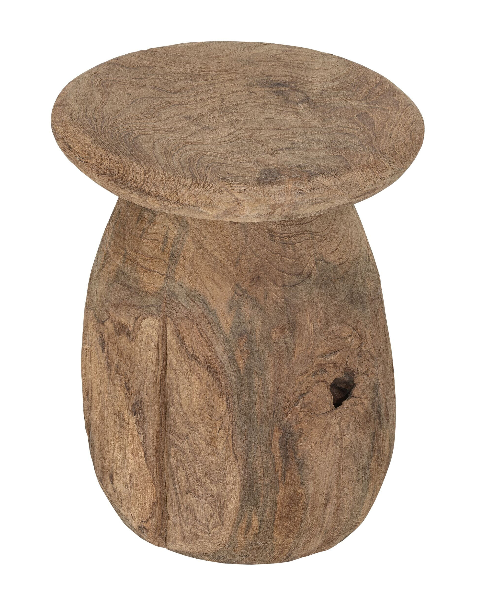 MUST Living Bijzettafel Bromo Teakhout, Ø35cm - Bruin - Rond - 8720146512886