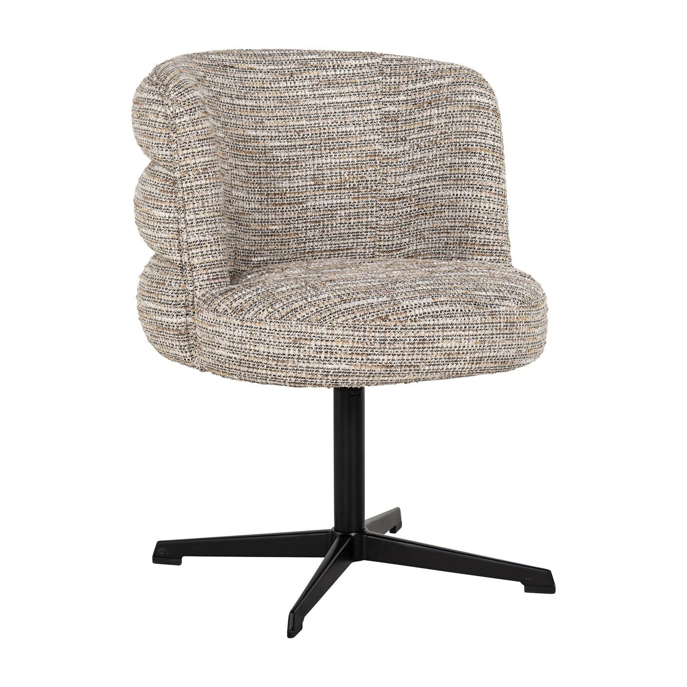 Richmond Draaibare Eetkamerstoel Chadwick Geweven stof - Beige - 8721009401798