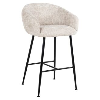Richmond Barstoel Avanti Chenille - Naturel (zithoogte 74cm) - 8720621698586