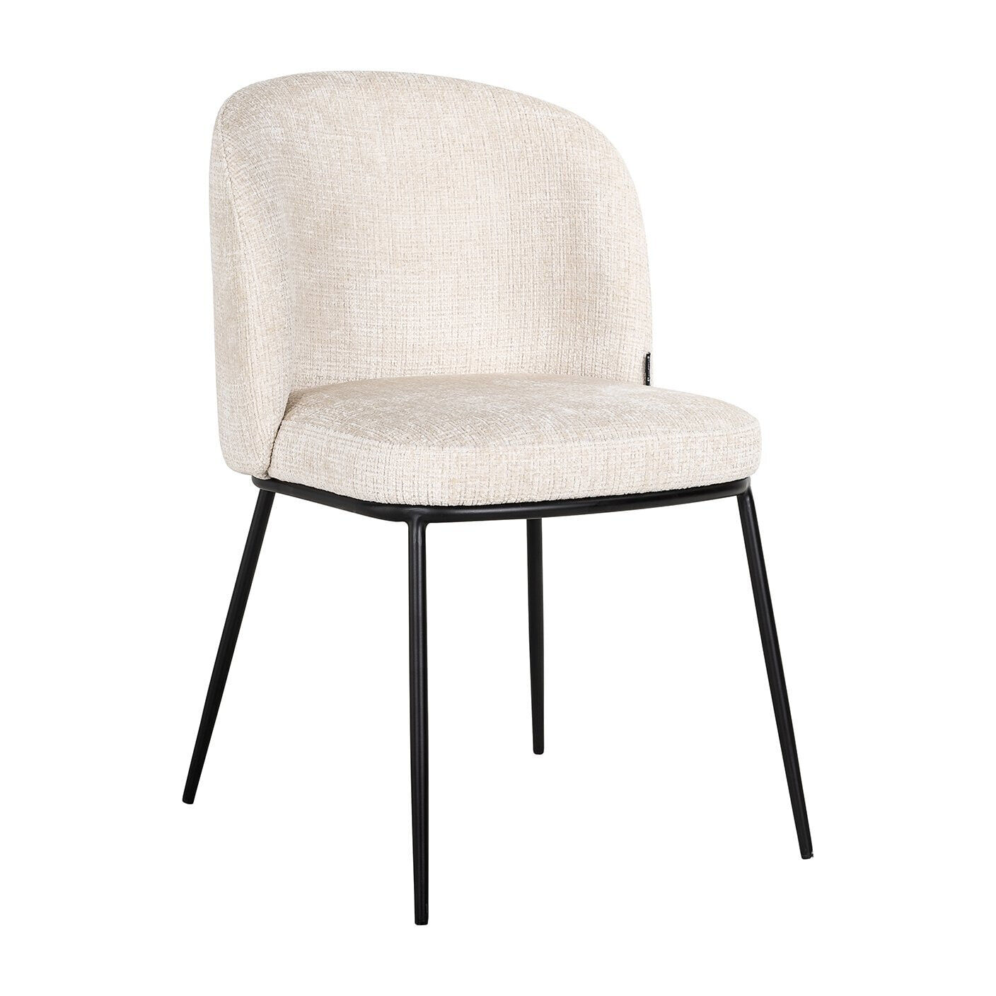 Richmond Eetkamerstoel Elvi Chenille - Beige - 8721009402023