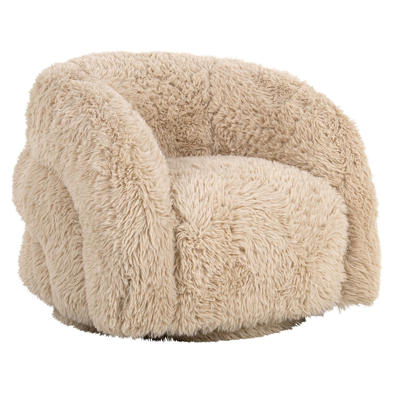 Richmond Kids Draaifauteuil Lenny Fluffy - Zand - 8721009413333