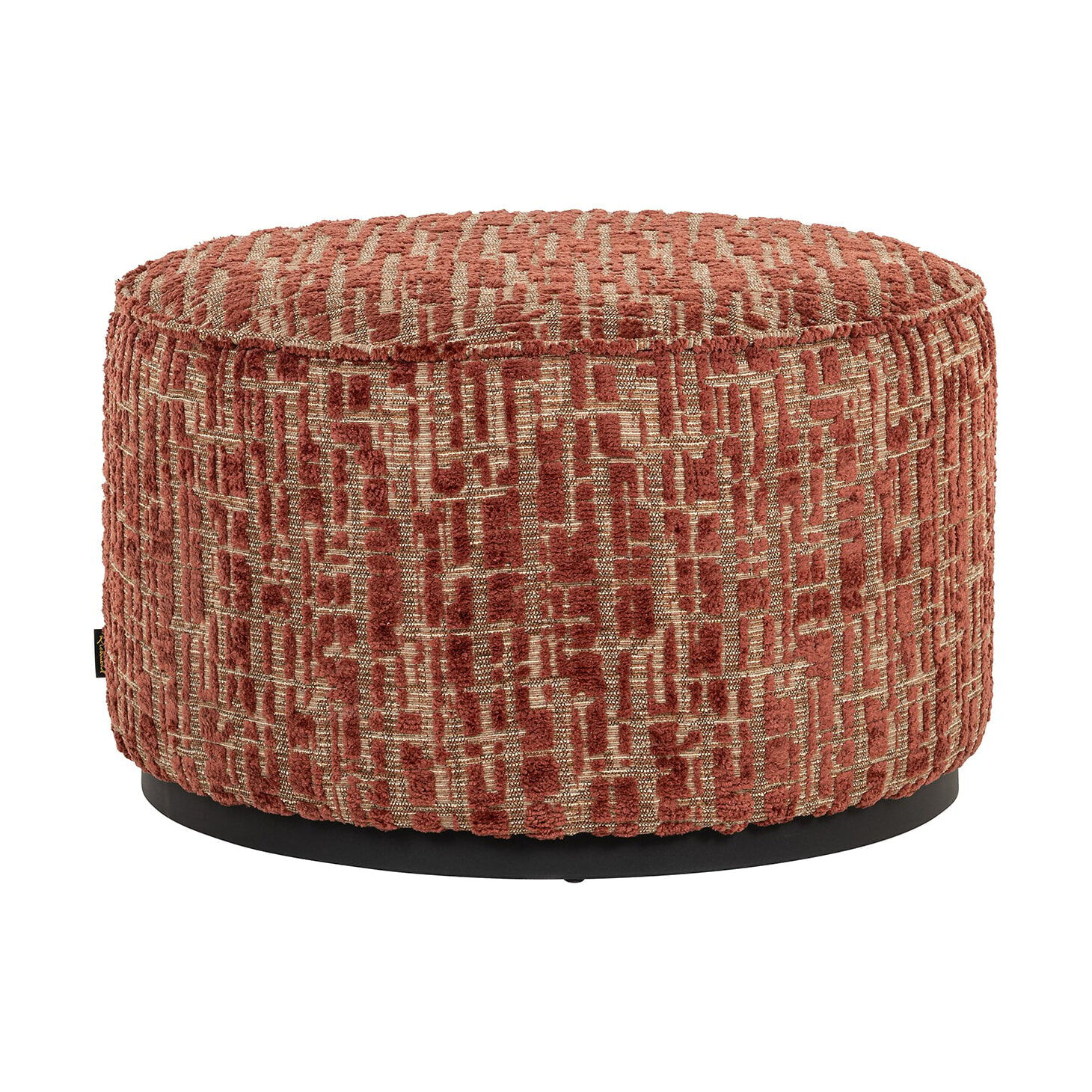 Richmond Poef Lexie Geweven stof, 70cm - Terra - 8721009413500