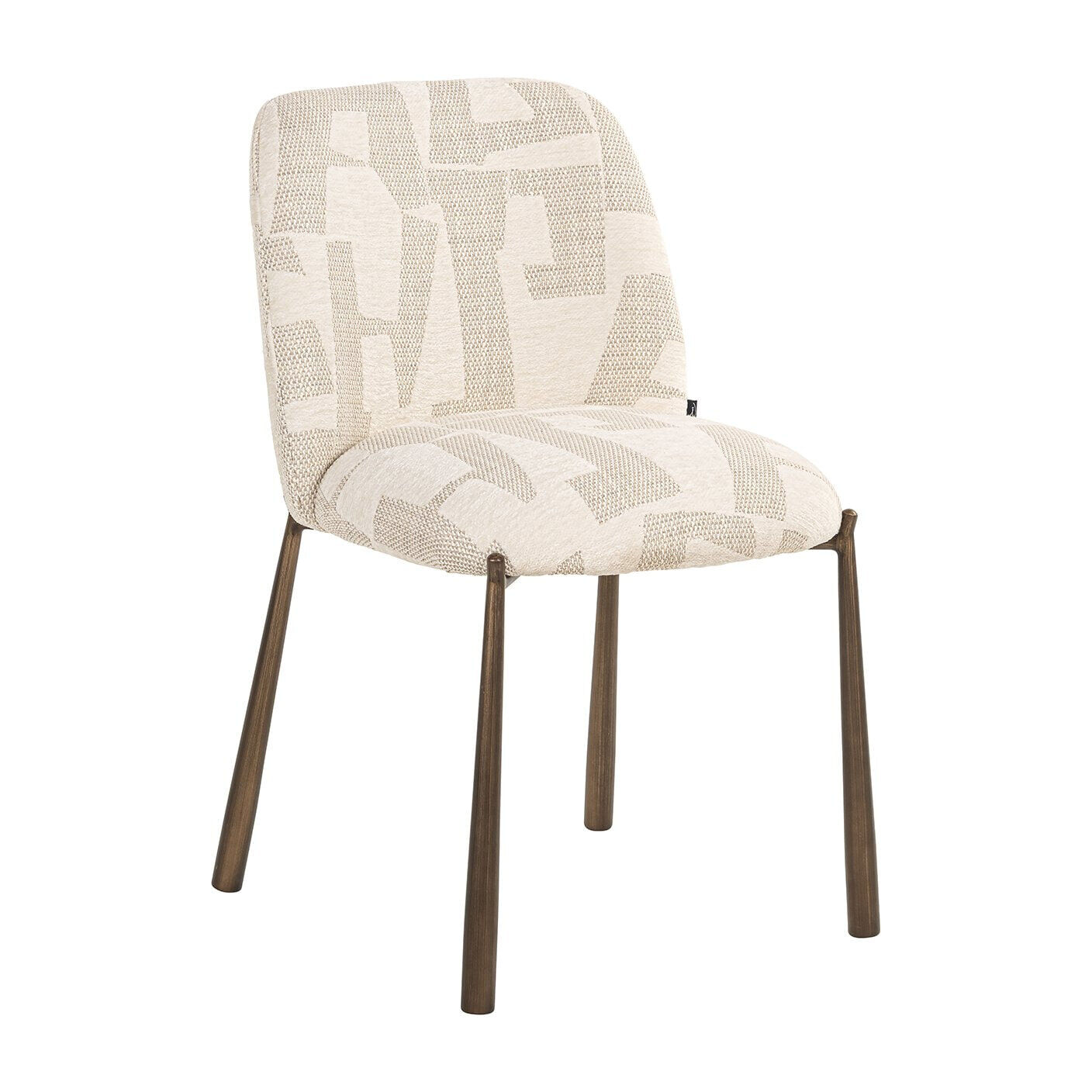 Richmond Eetkamerstoel Lana Graffic stof - Beige - 8721009414057