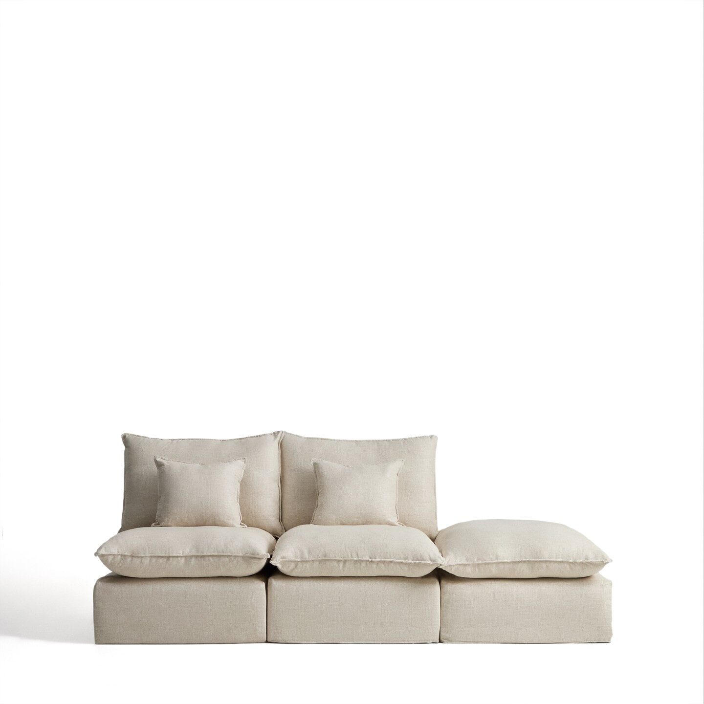 Kave Home Modulaire 3-zits Bank Anarela Met eindstuk, 270cm - Beige - 8447305167793