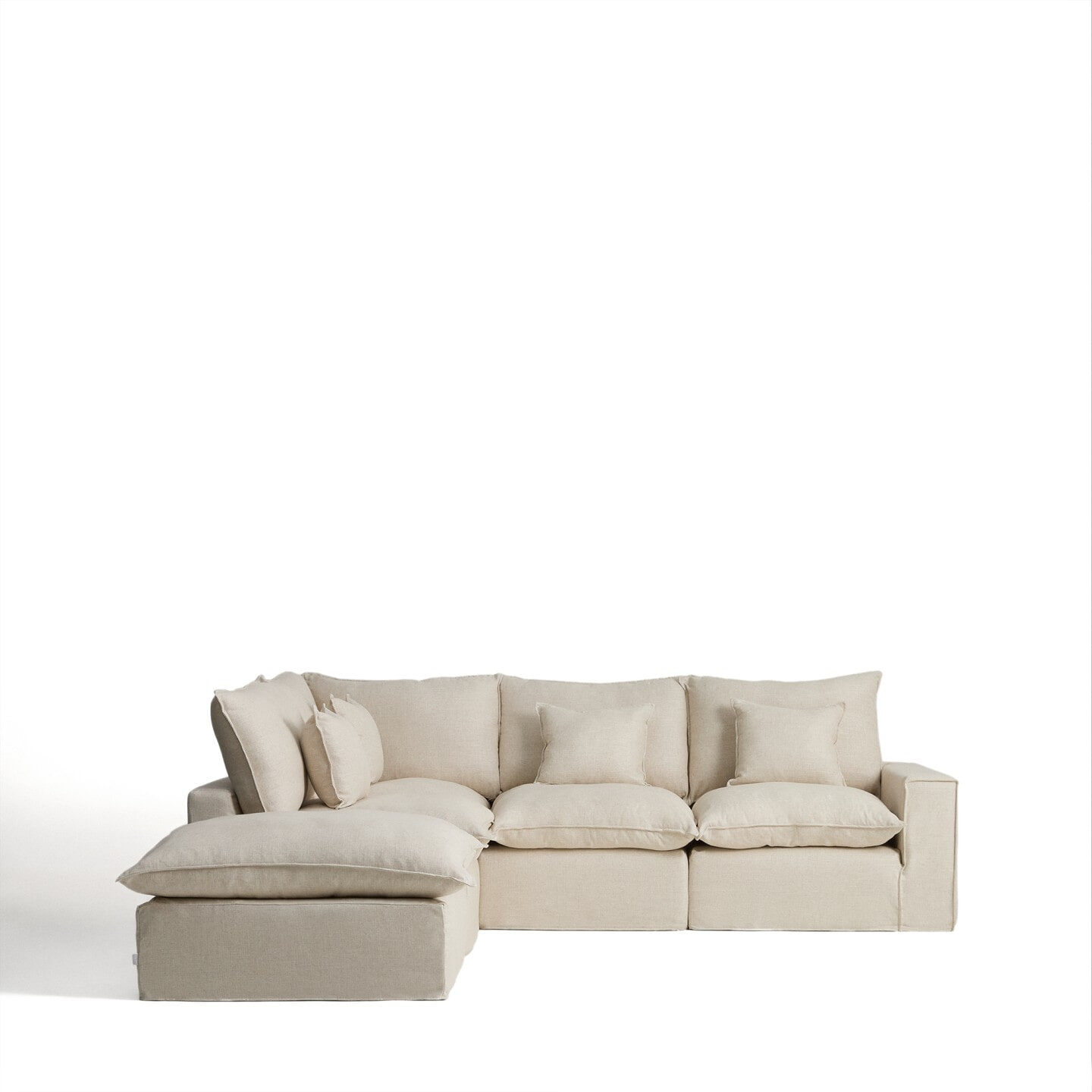 Kave Home 6-zits Hoekbank Anarela Links, 307cm - Beige - 8447305168332