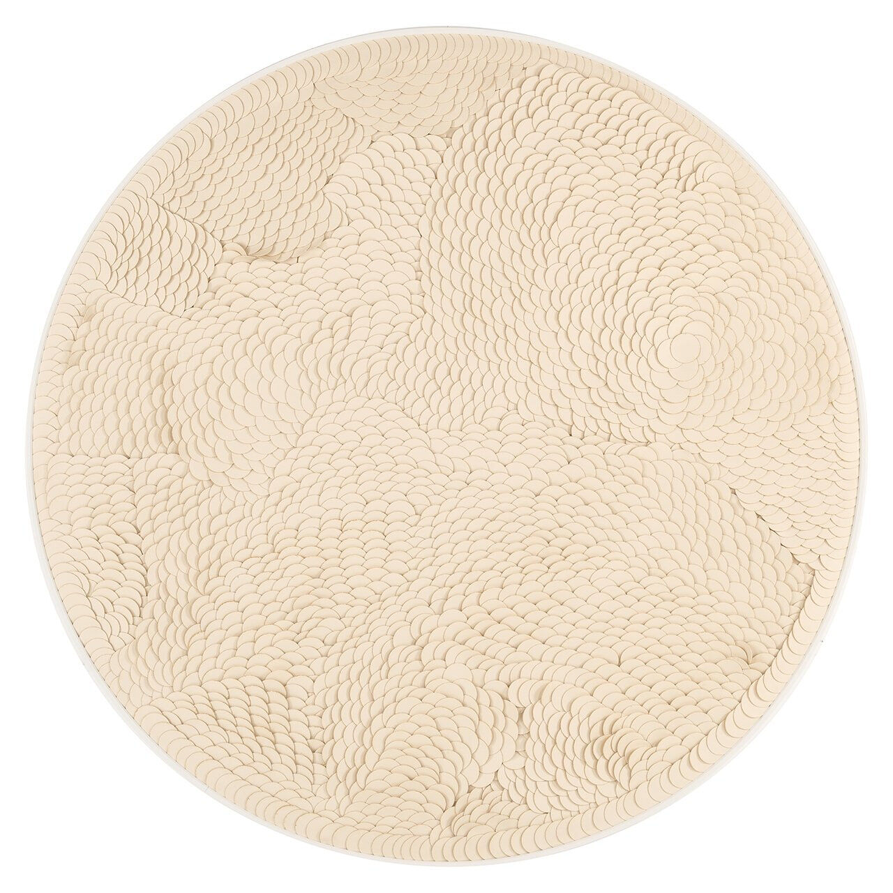 Richmond Wall Art Flow Leder, 110cm - Wit - 8721009417645