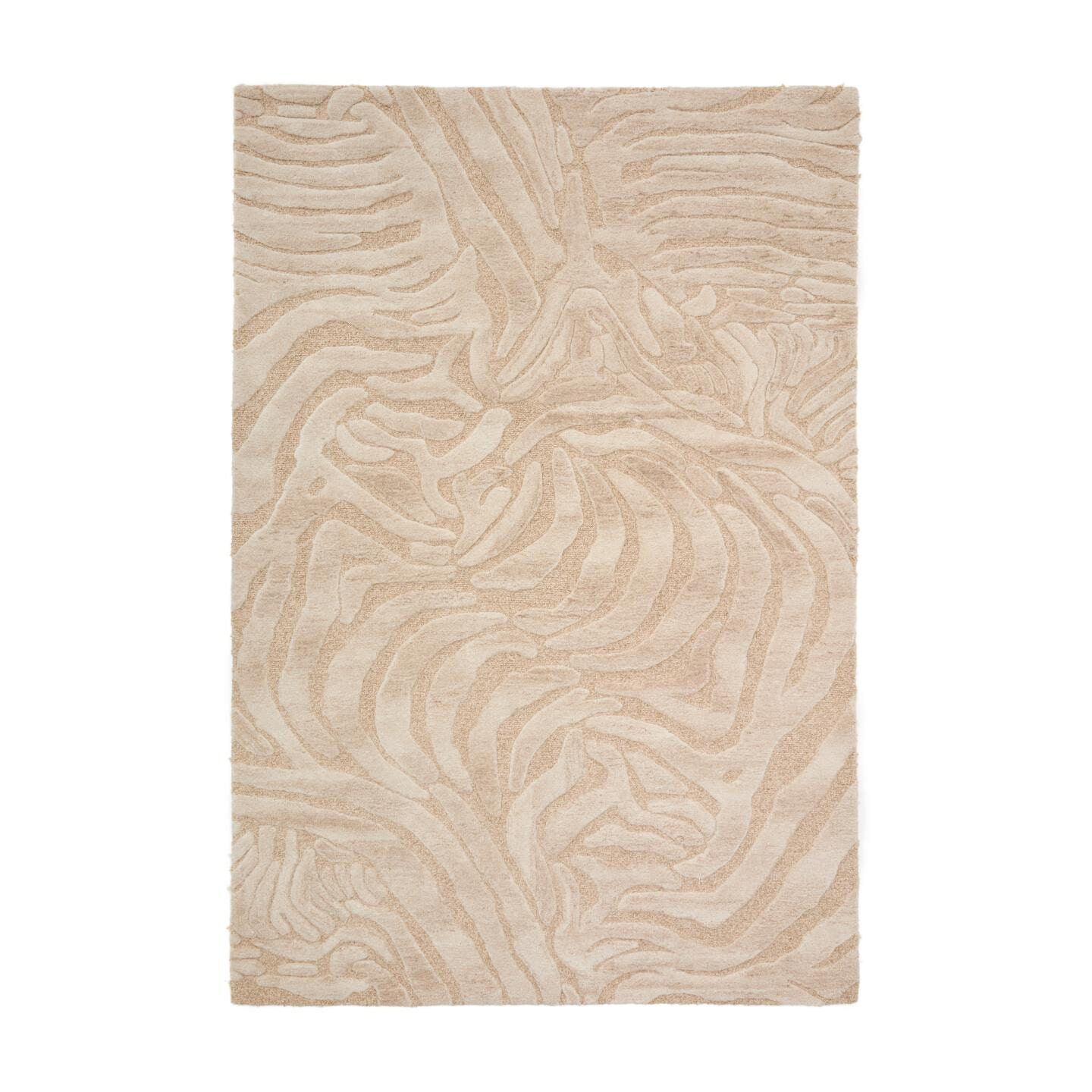 Kave Home Vloerkleed Tribet Wol, 200 x 300cm - Beige - 8447305065242