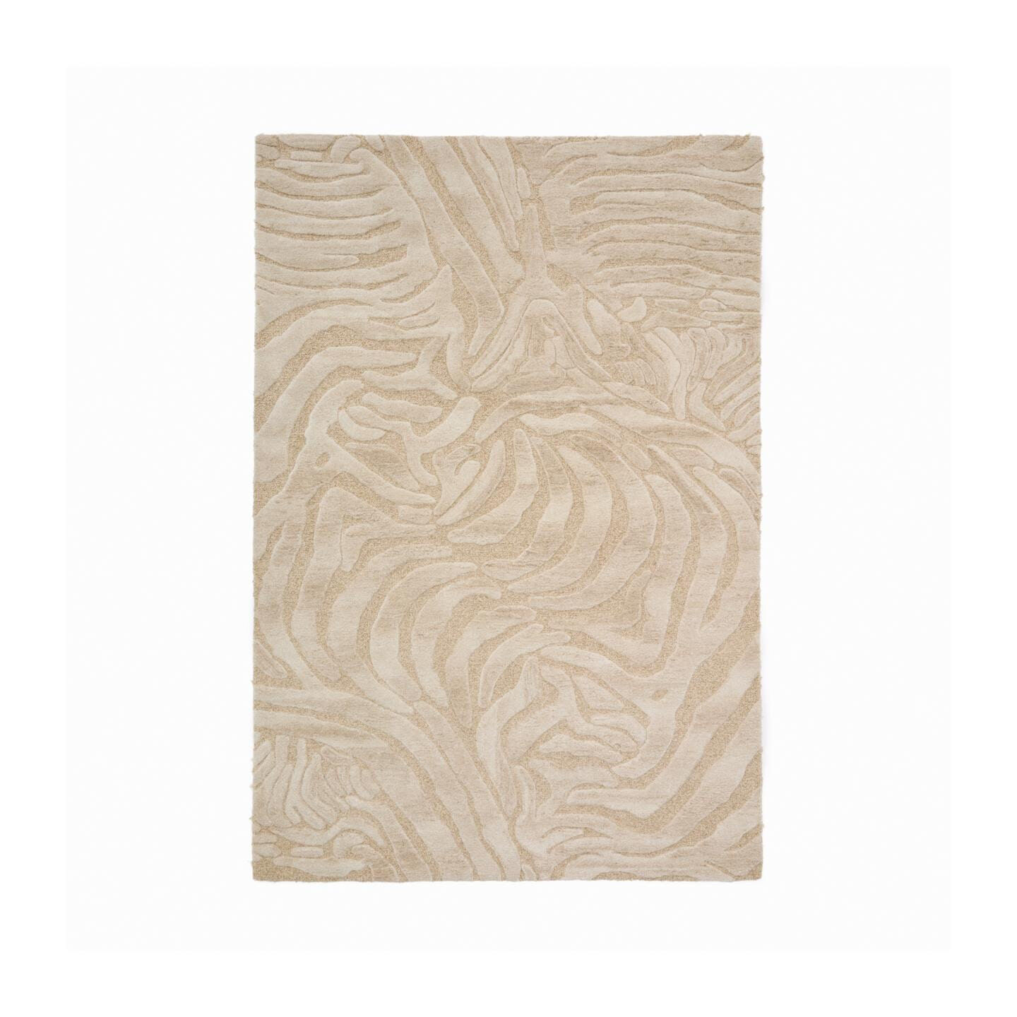 Kave Home Vloerkleed Tribet Wol, 160 x 230cm - Beige - 8447305076682