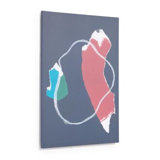 Kave Home Wanddecoratie Zoeli 60 x 90cm - Blauw - 8433840746876
