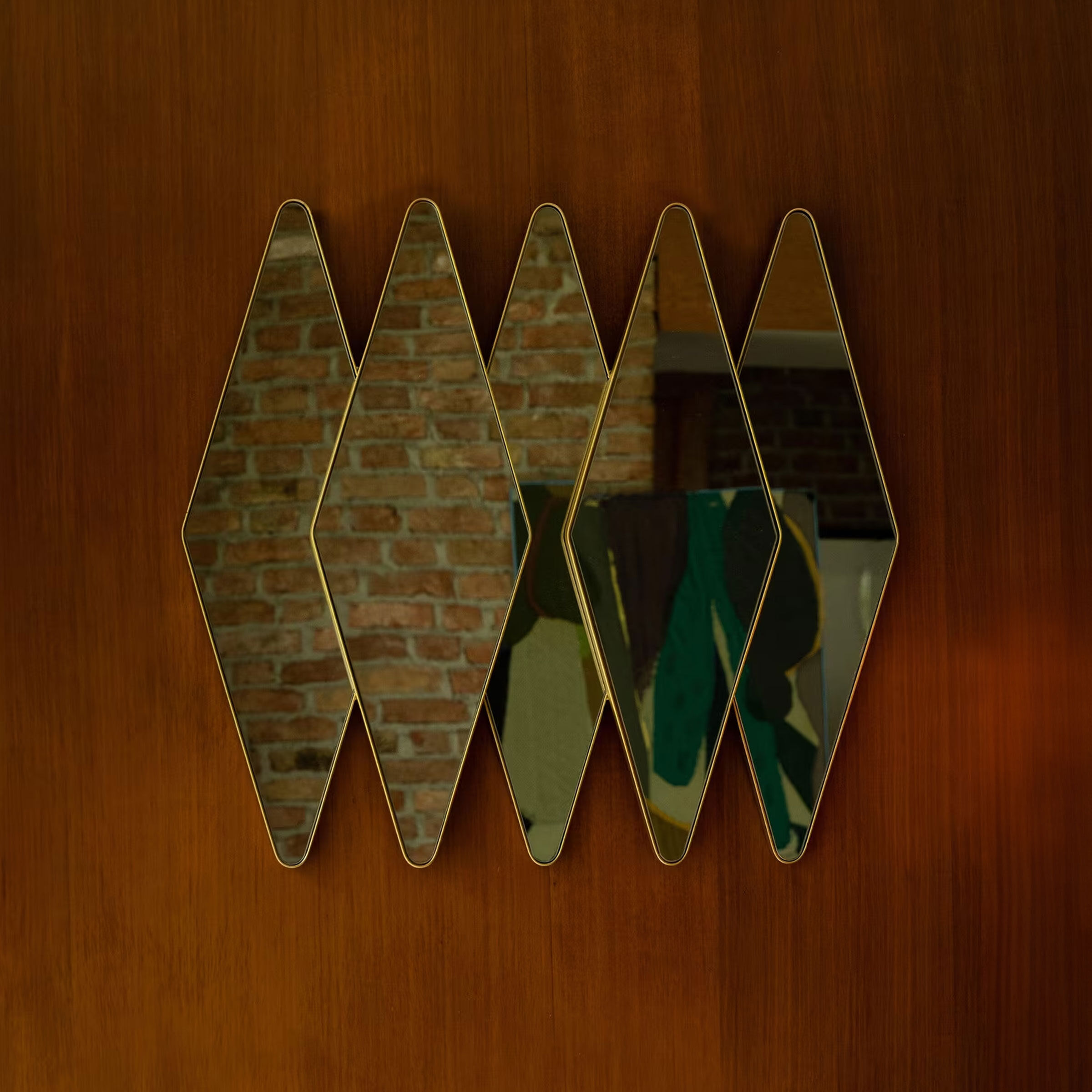 Dutchbone Spiegel Kyoko 70 x 77cm - Goud - 8718548073418