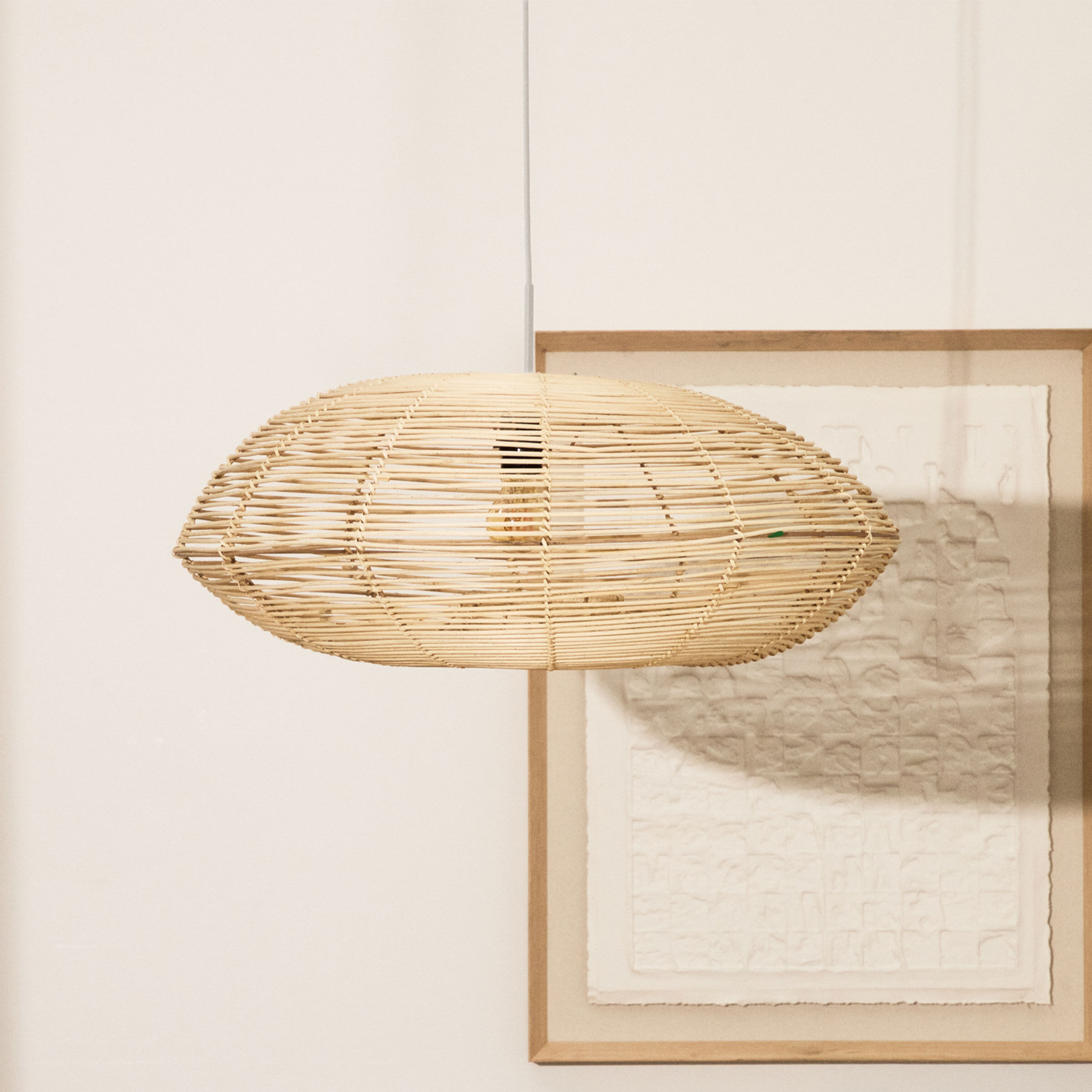 Kave Home Lampenkap Flaro Rotan, 69cm - Naturel - 8447305010747