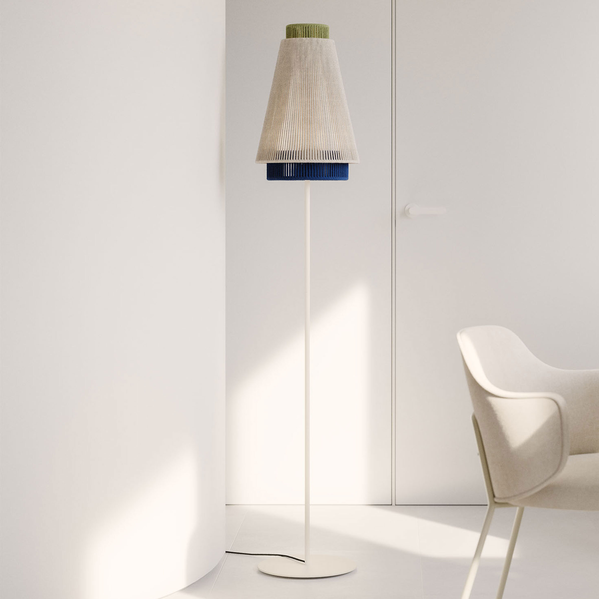 Kave Home Vloerlamp Yuvia 163cm, Jute - Meerkleurig - 8433840758831