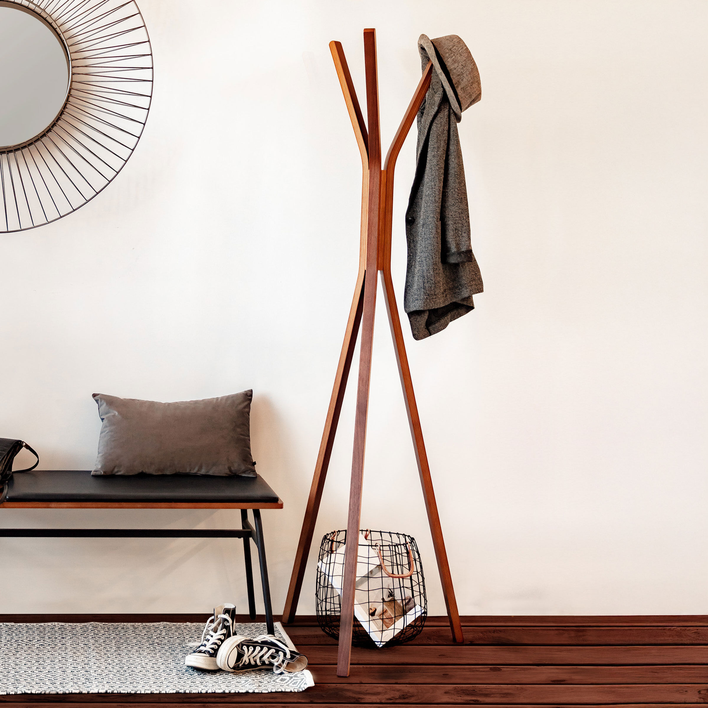Kave Home Staande Kapstok Chelsey - Bruin - 8433840479712