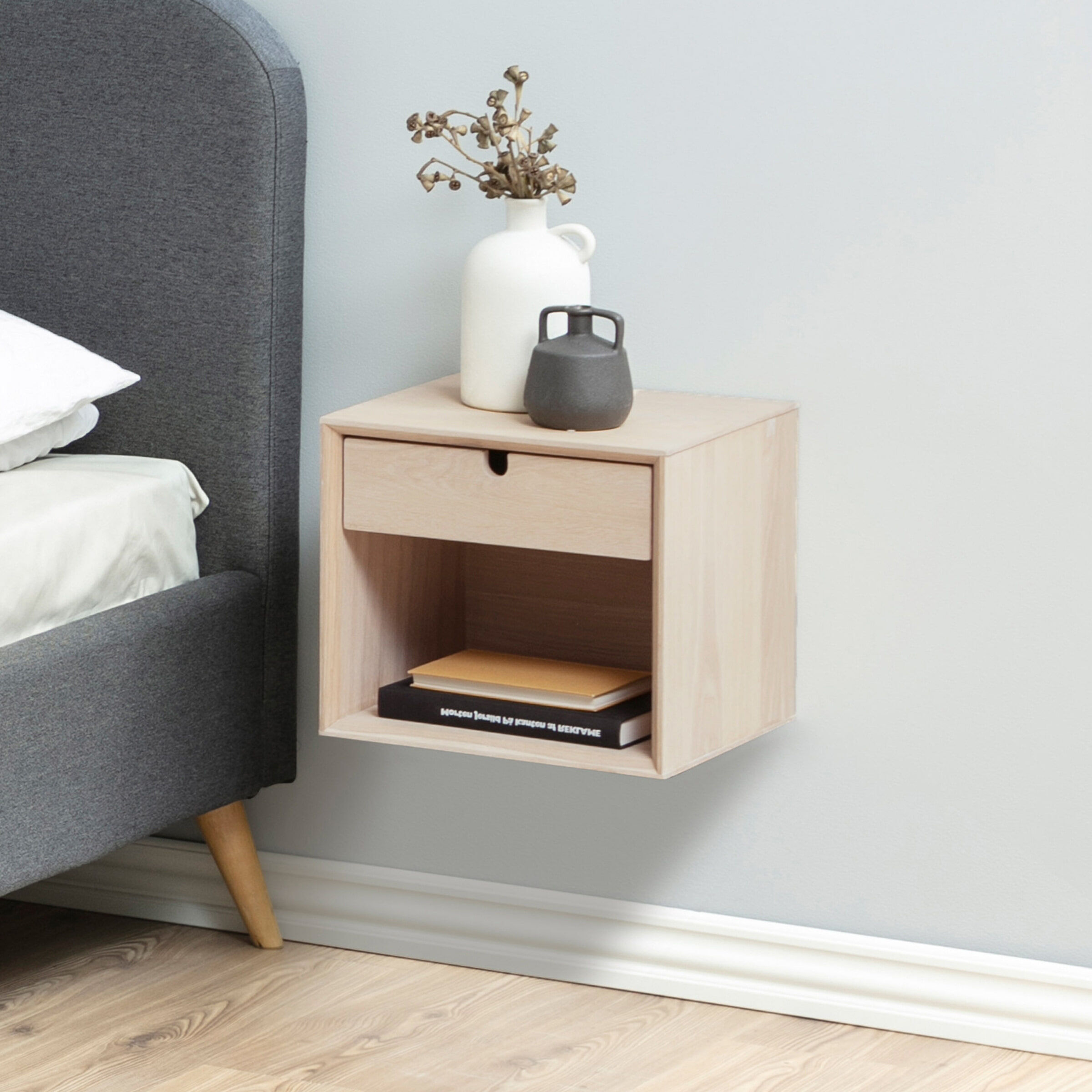 Bendt Nachtkastje Mimi met 1 lade, 33cm - Eiken - 5713941002990