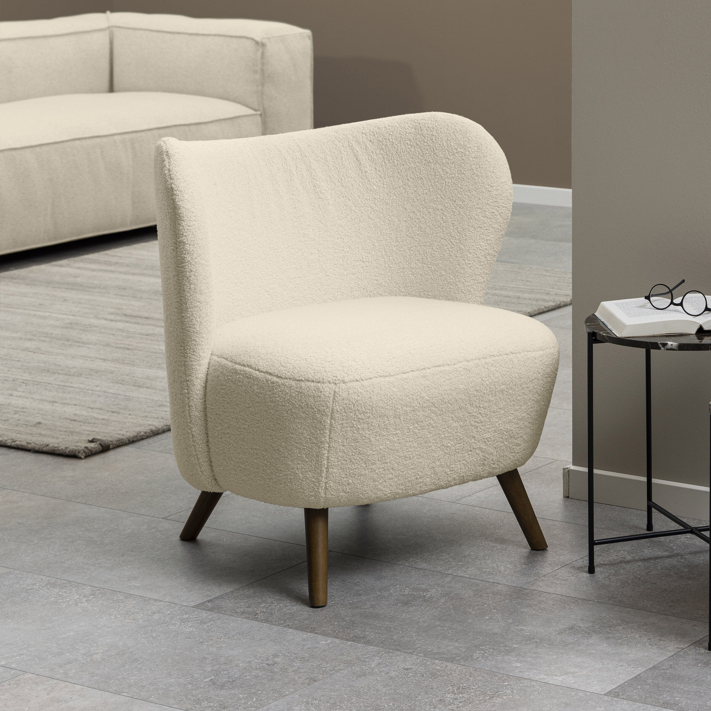 Bendt Fauteuil Bram Teddy - Crème - Japandi - 5713941245762