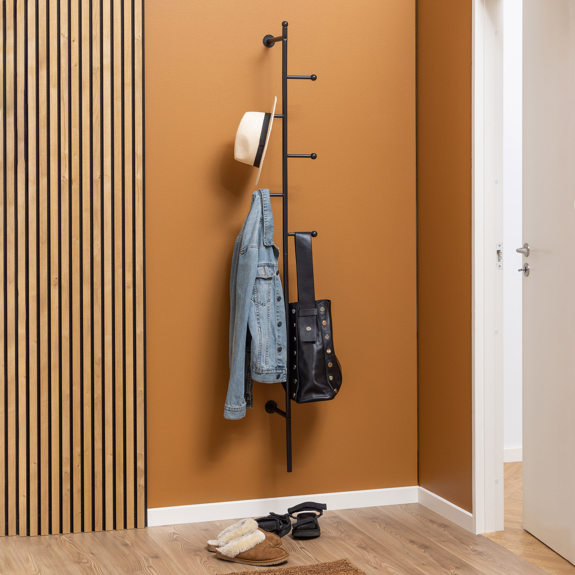 Bendt Kapstok Hedvig Met 6 haakjes, 171cm hoog - Zwart - 5713941272126