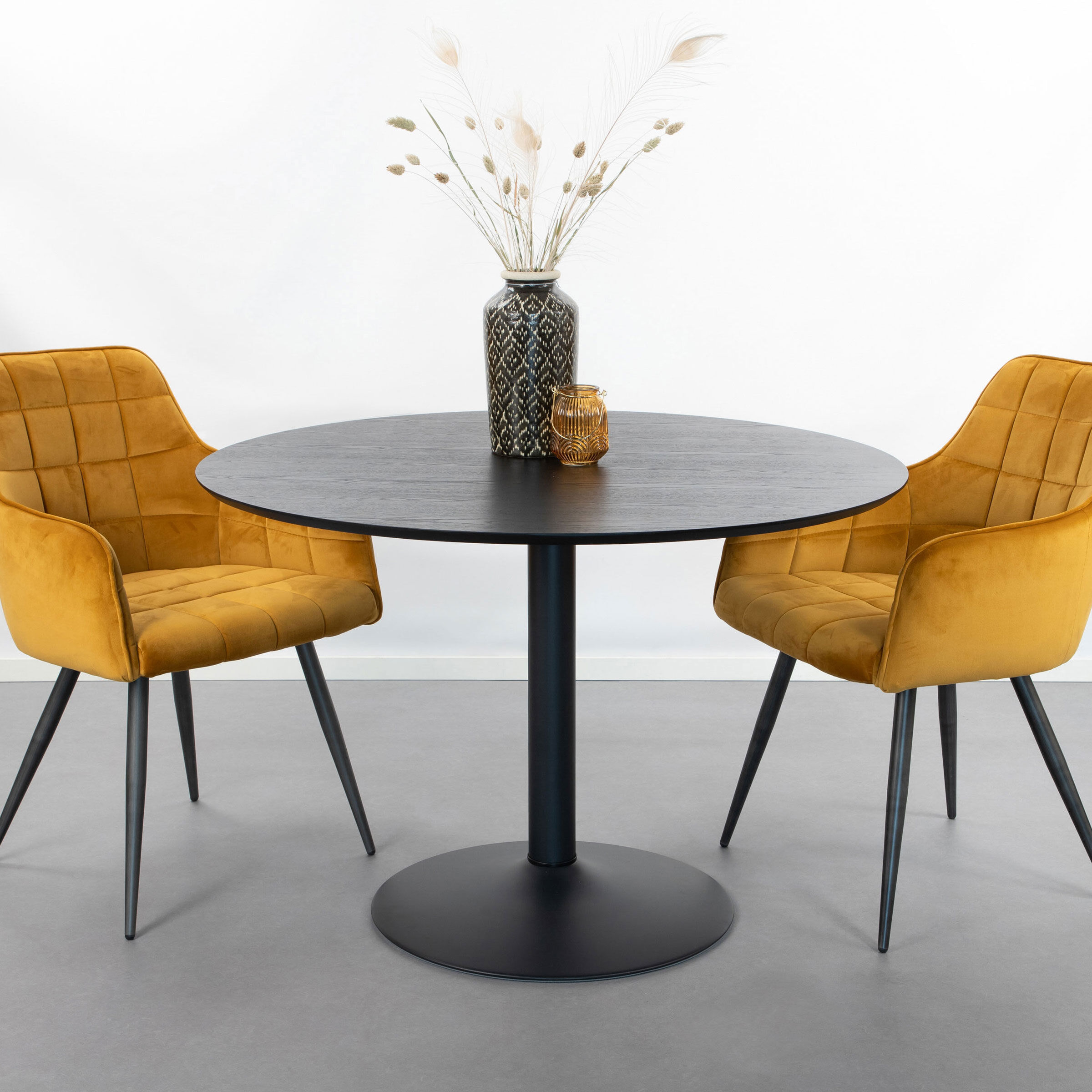 Sohome Ronde Eettafel Elsa 110cm - Zwart - 5713941135223
