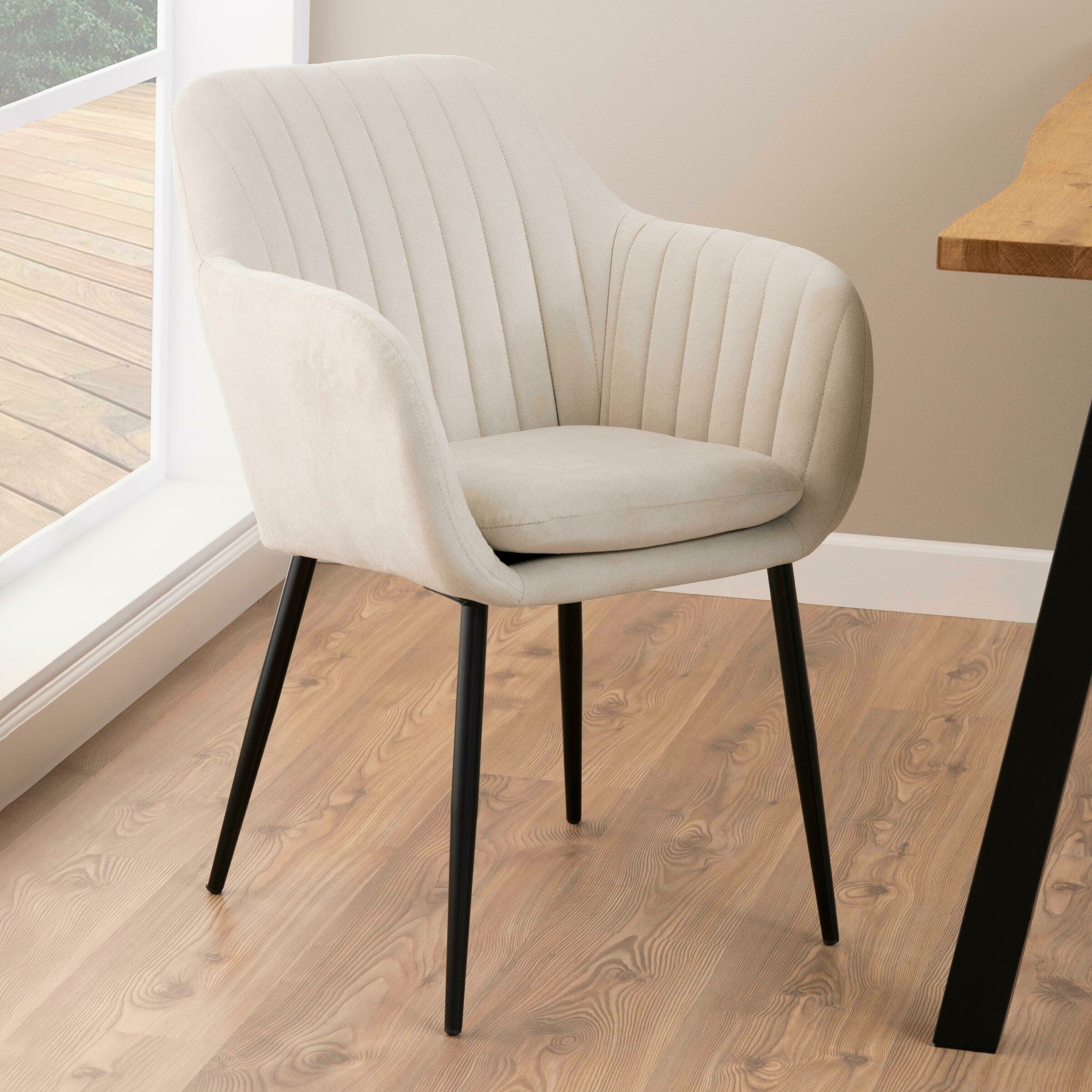 Bendt Eetkamerstoel Albin Stof - Zand - 5713941187789