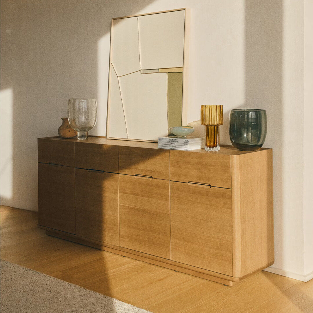 Kave Home Dressoir Arelida Eiken, 200cm - Bruin - 8447305116777