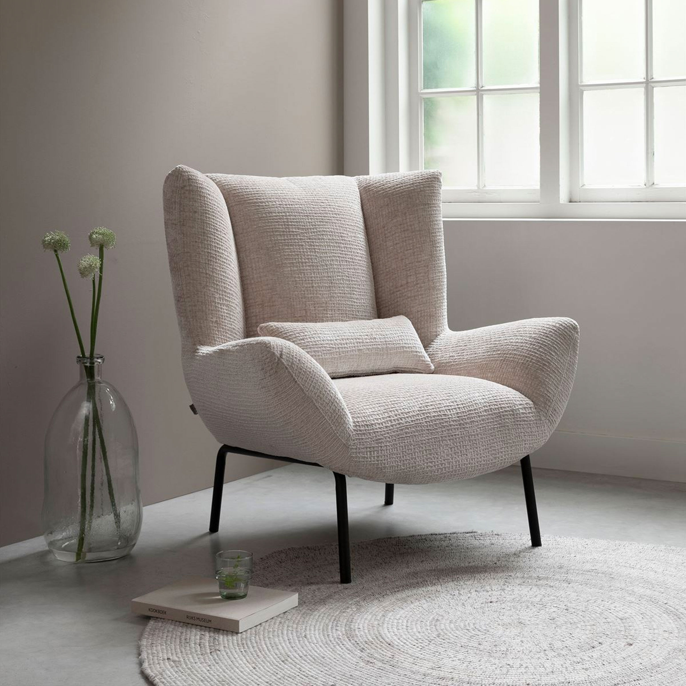 MUST Living Fauteuil Astro Chenille - Naturel - 8720146507967