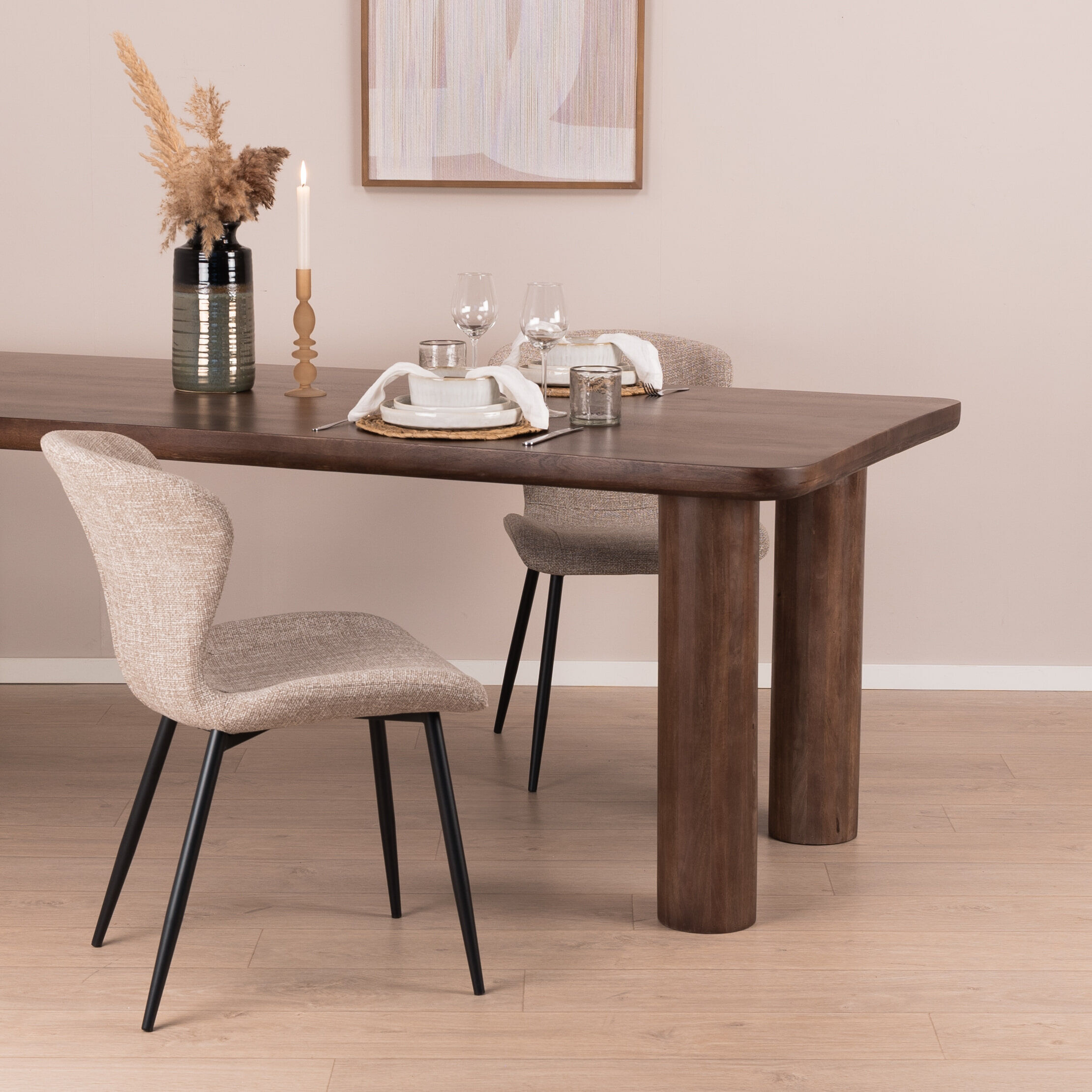 Sohome Eettafel Merle Mangohout, 240 x 100cm - Bruin - 7439612658652