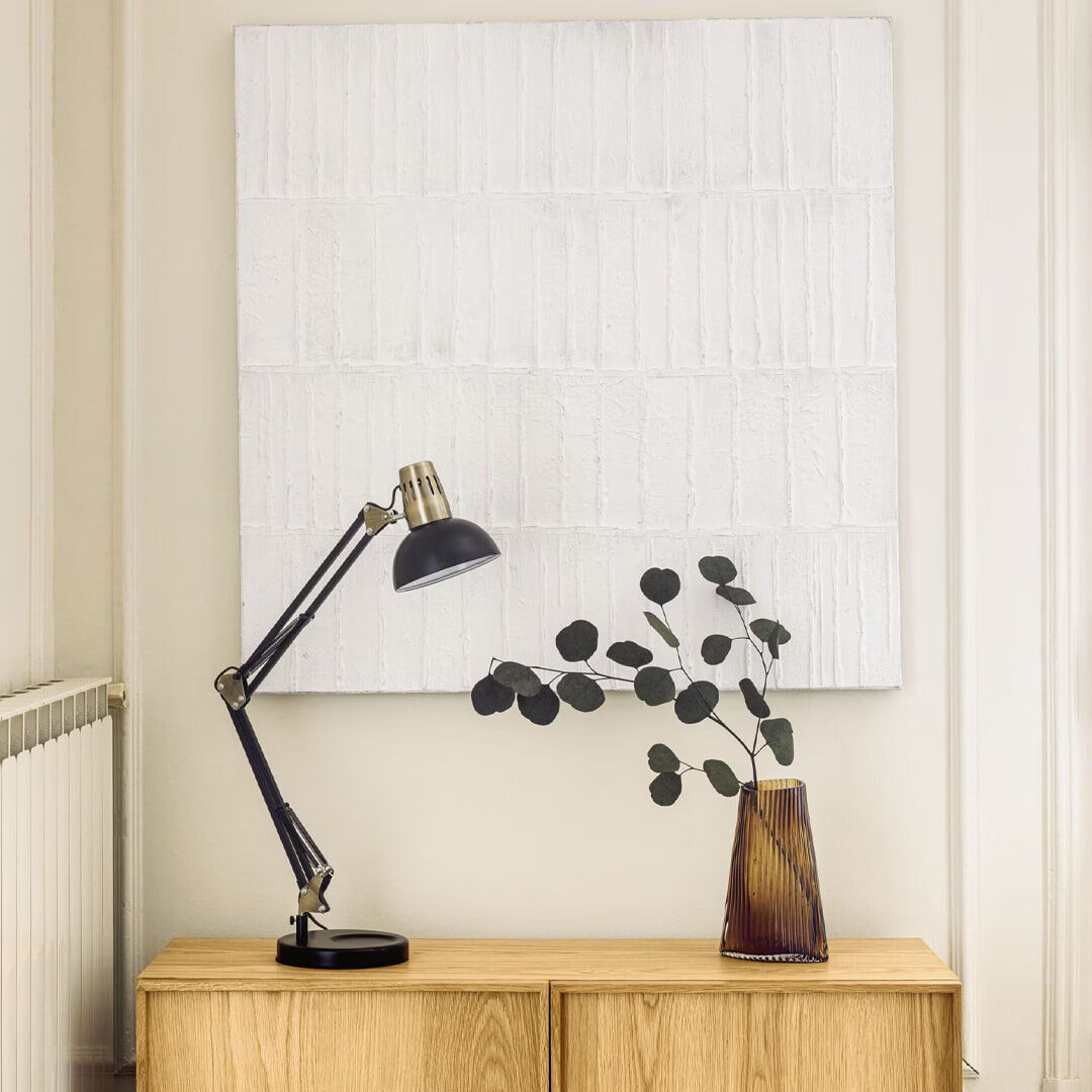 Kave Home Wandpaneel Basilisa 90 x 90cm - Wit - 8433840586199