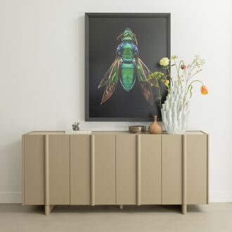 WOOOD Dressoir Basu Grenen, 200cm - Mud - Exclusive - 8714713184958