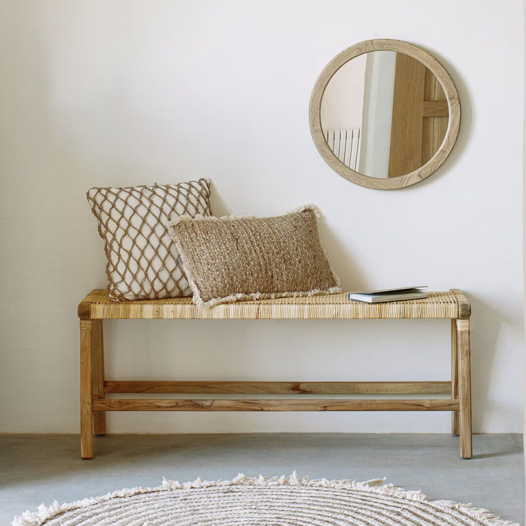 Kave Home Bankje Beida 120cm - Teak - 8433840649771