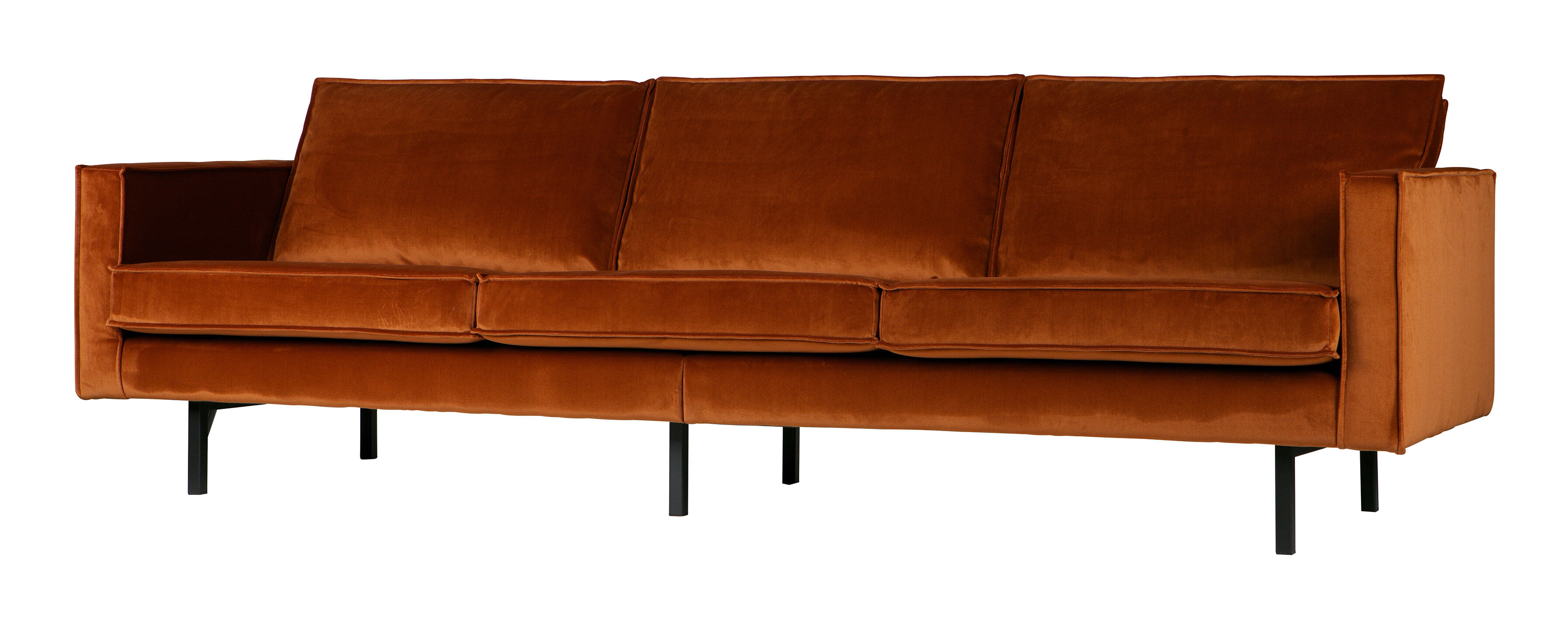 WOOOD Bank 3-zits Rodeo Velvet - Roestbruin - BePureHome - 8714713070268