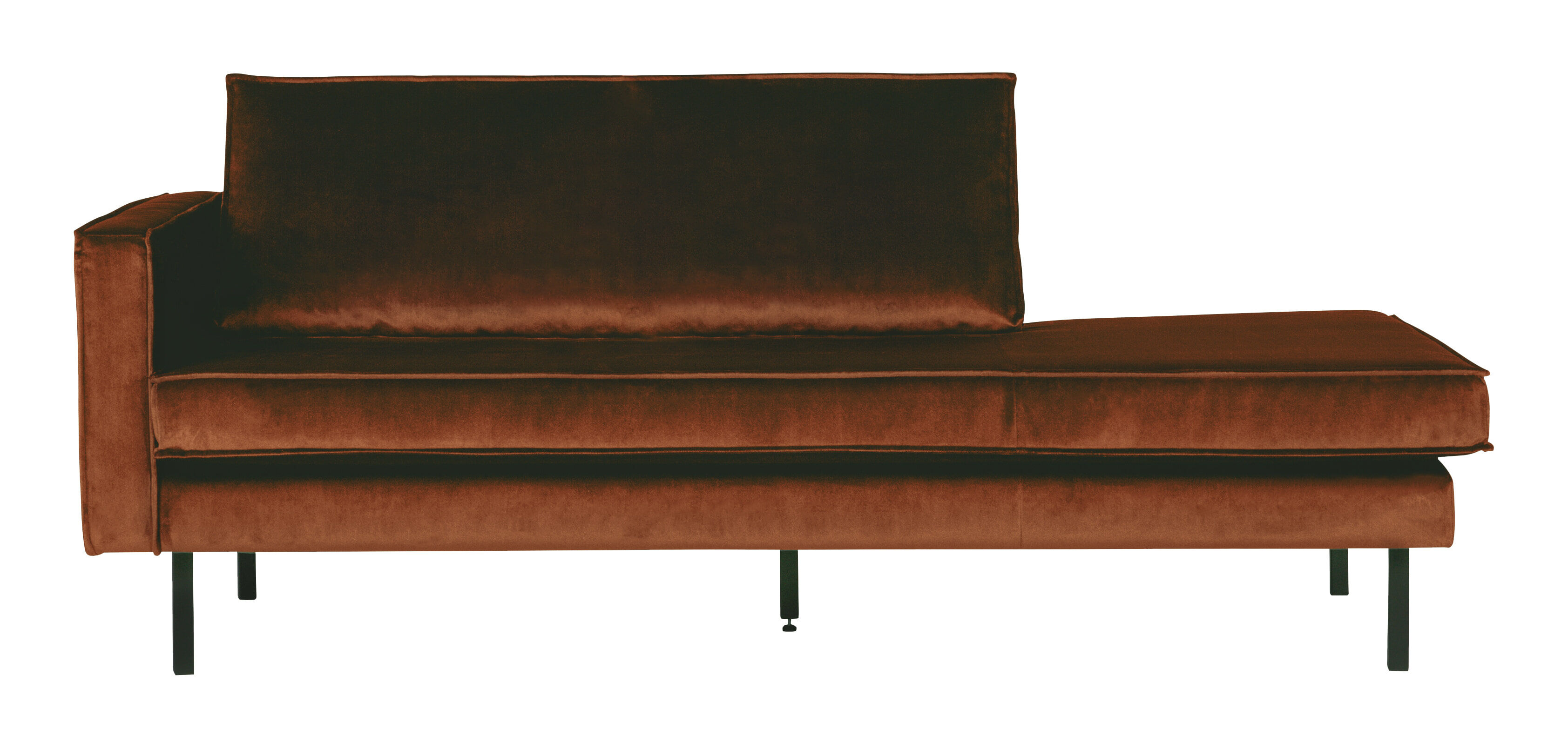 WOOOD Daybed Rodeo Links, Velvet - Roest - BePureHome - 8714713077571