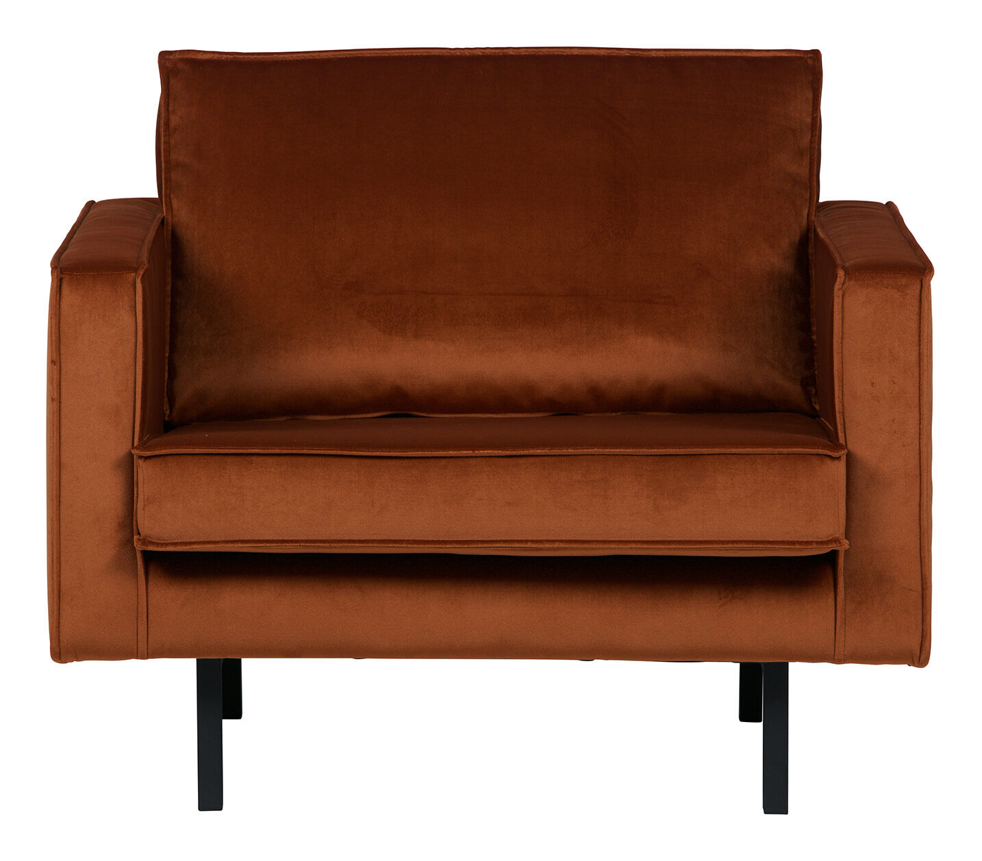 WOOOD Fauteuil Rodeo - Roest - Velvet - BePureHome - 8714713070244