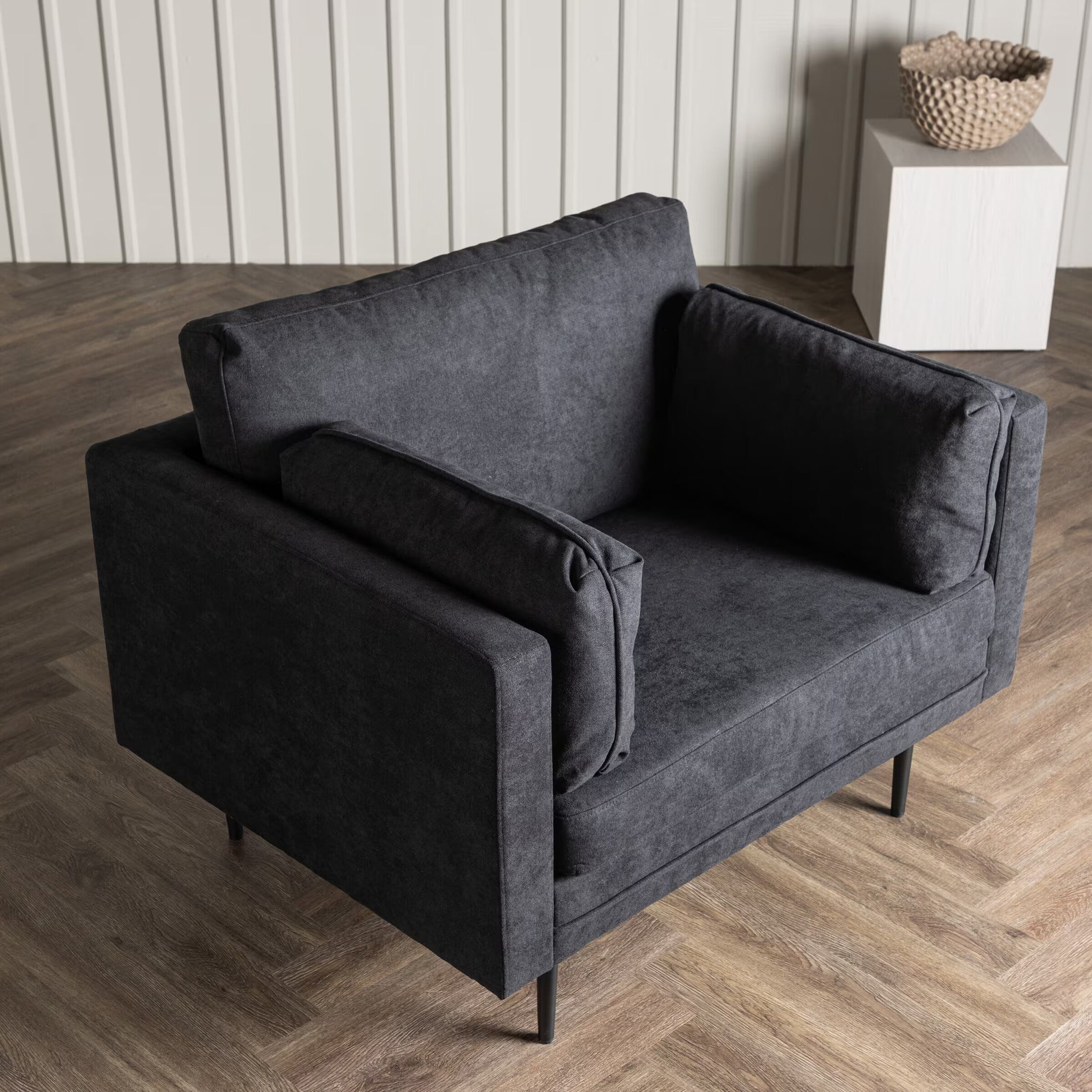 Nohr Fauteuil Tylan Linnen - Zwart - 7350107080096
