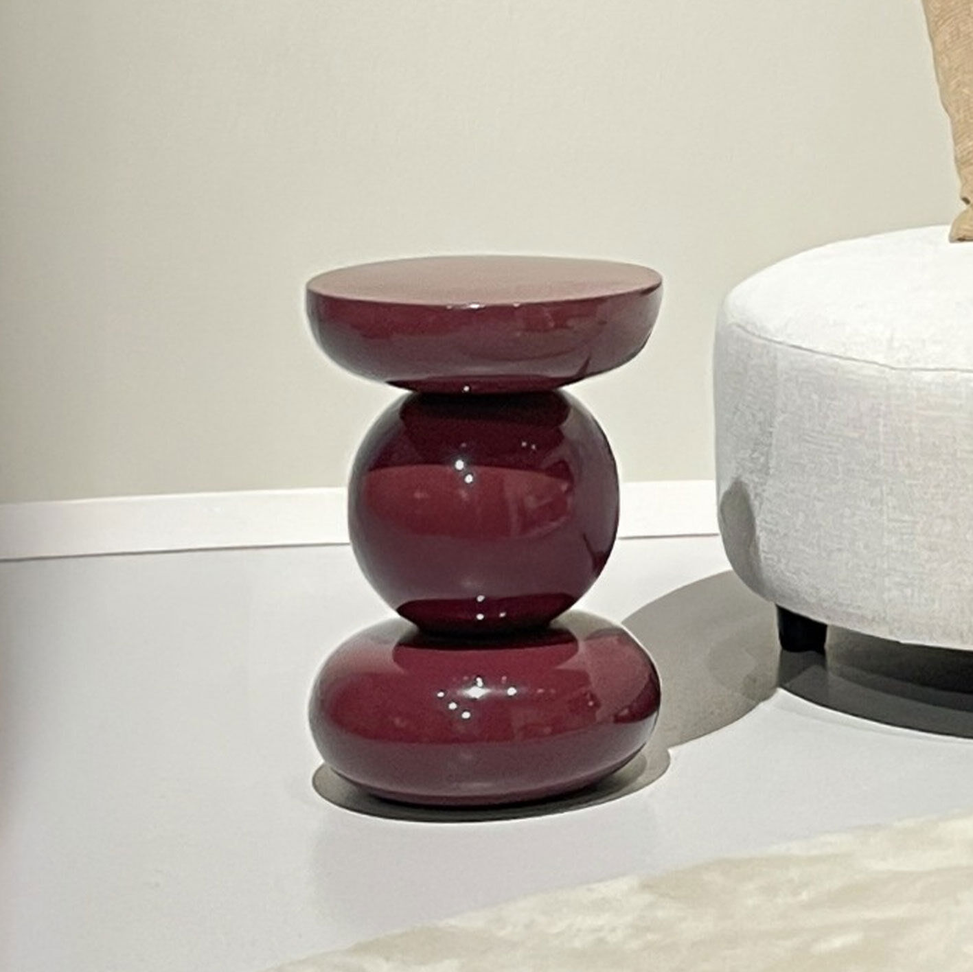 Brix Ronde Bijzettafel Dex 33cm - Maroon - 7439613573565