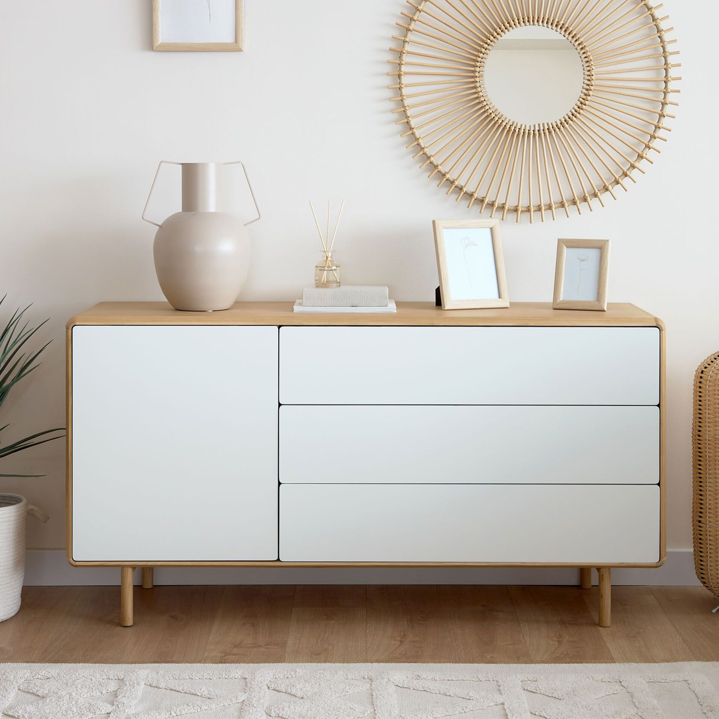 Kave Home Dressoir Anielle Essen, 150cm - Naturel - 8433840706627