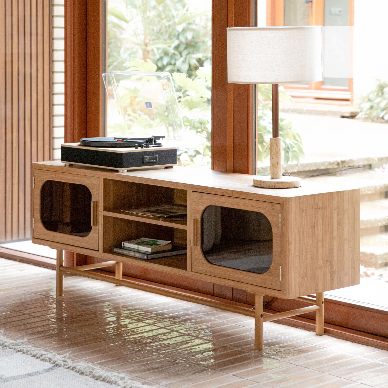 Dutchbone TV-meubel Caroun Bamboe, 150cm - Bruin - 8718548087026