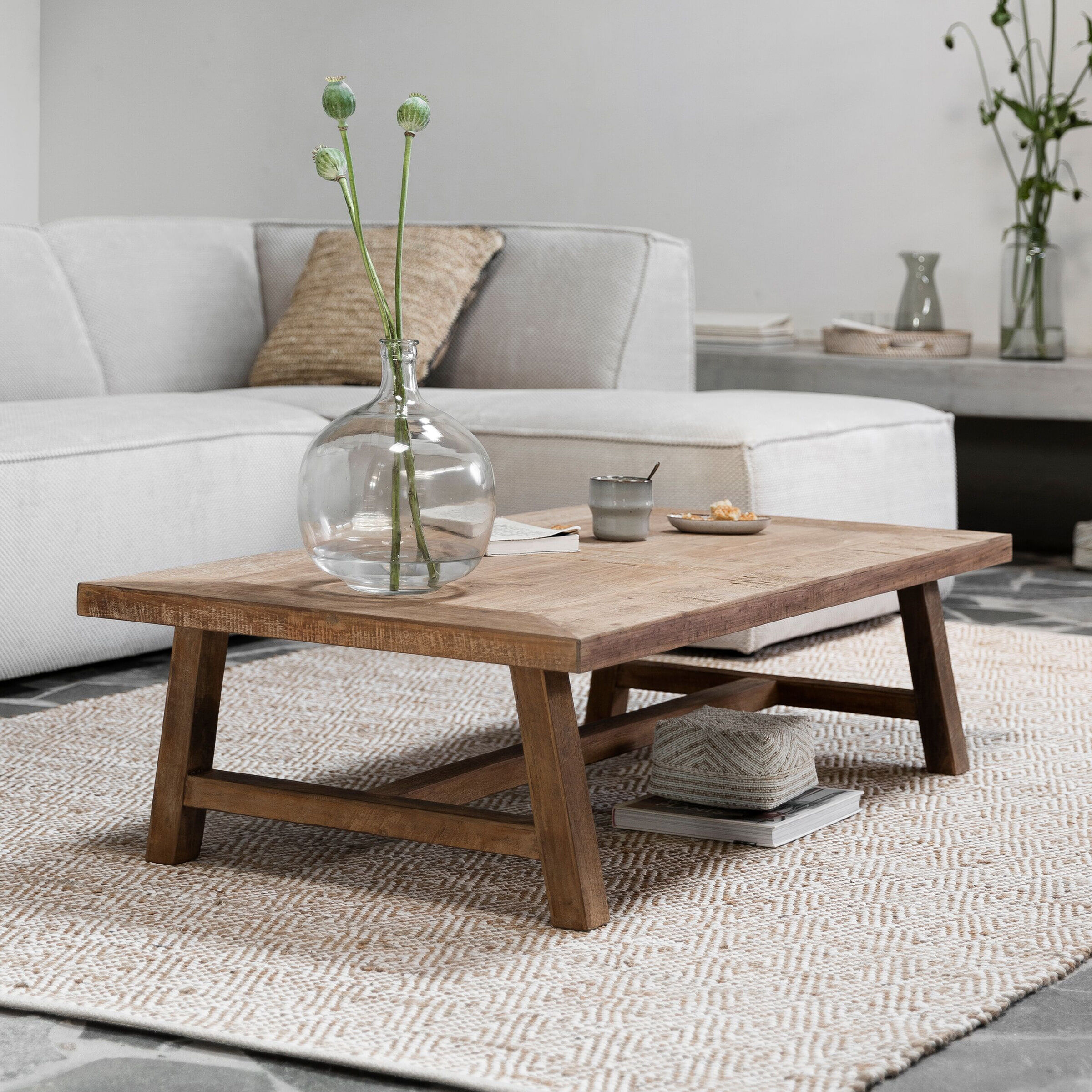 DTP Home Salontafel Monastery Teakhout, 130 x 70cm - Naturel - 8720146546218