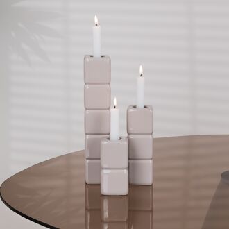 By-Boo Kaarshouder Cube Set van 3 stuks - Taupe - 8720874592136