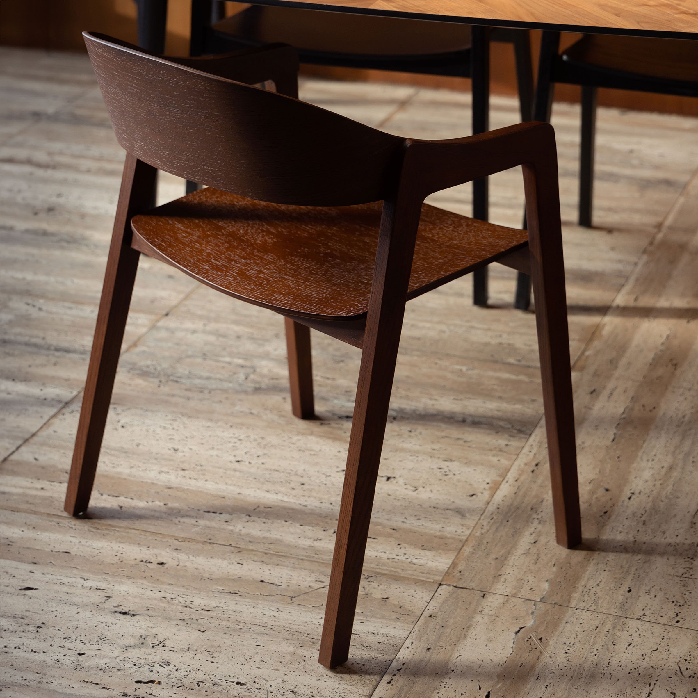 Dutchbone Eetkamerstoel Westlake Eikenhout - Walnoot - 8718548073142