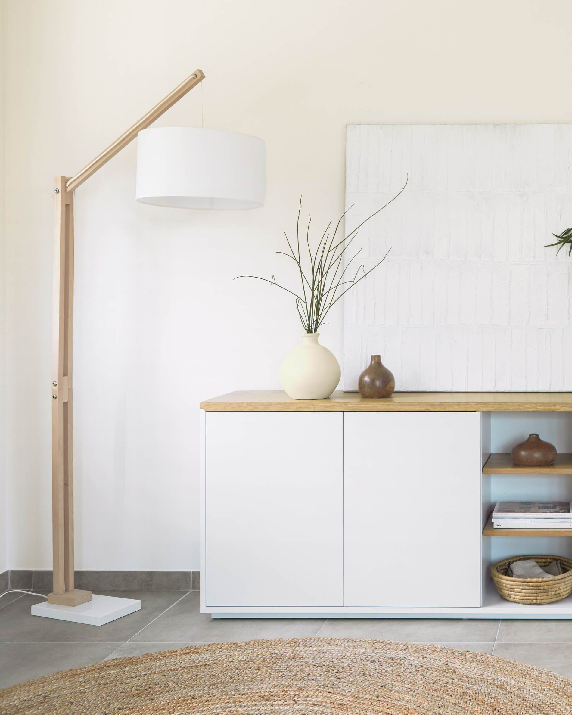 Kave Home Vloerlamp Riaz - Wit - 8433840286228