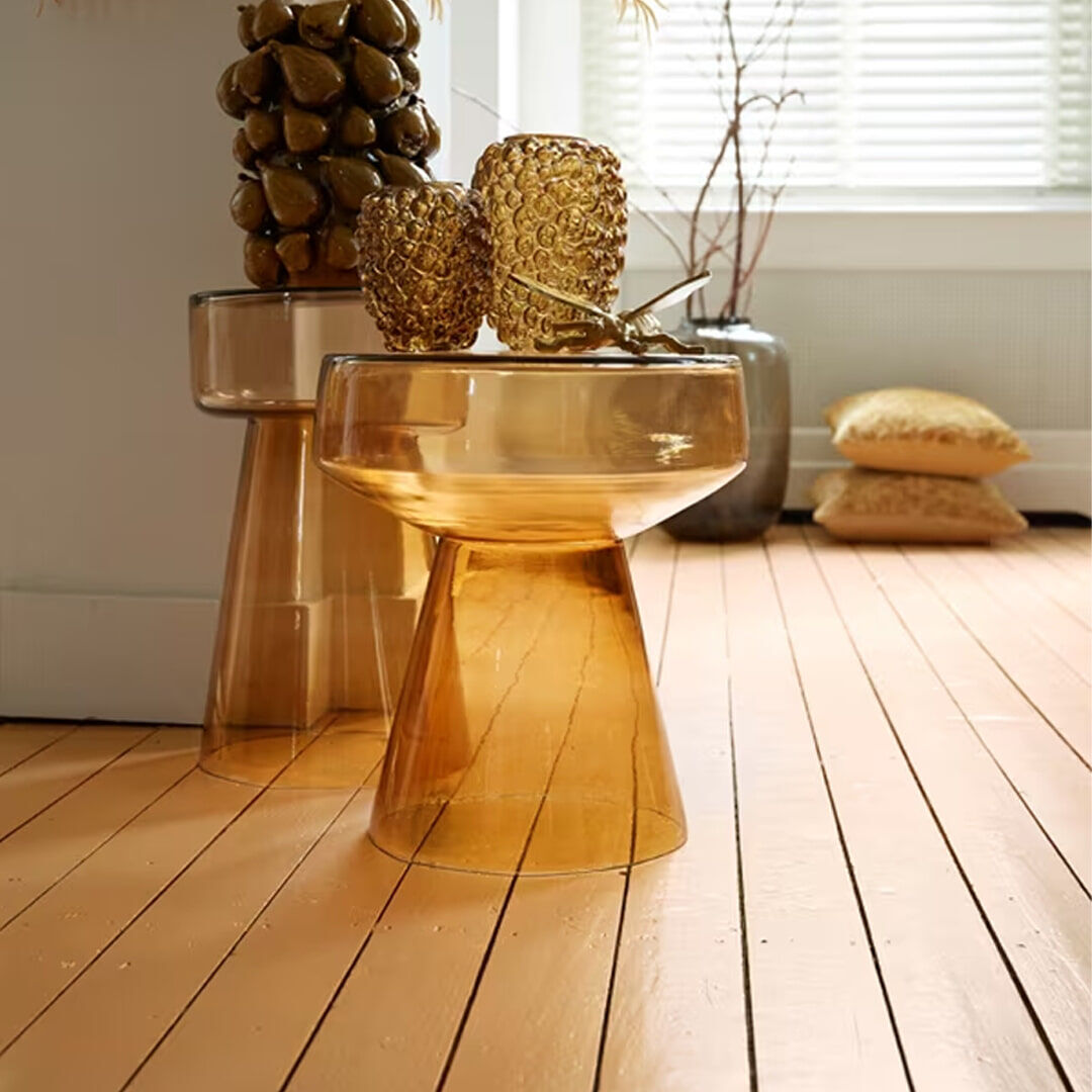 Light & Living Bijzettafel Dakwa Ø37cm - Okergeel - Rond - 8717807653248