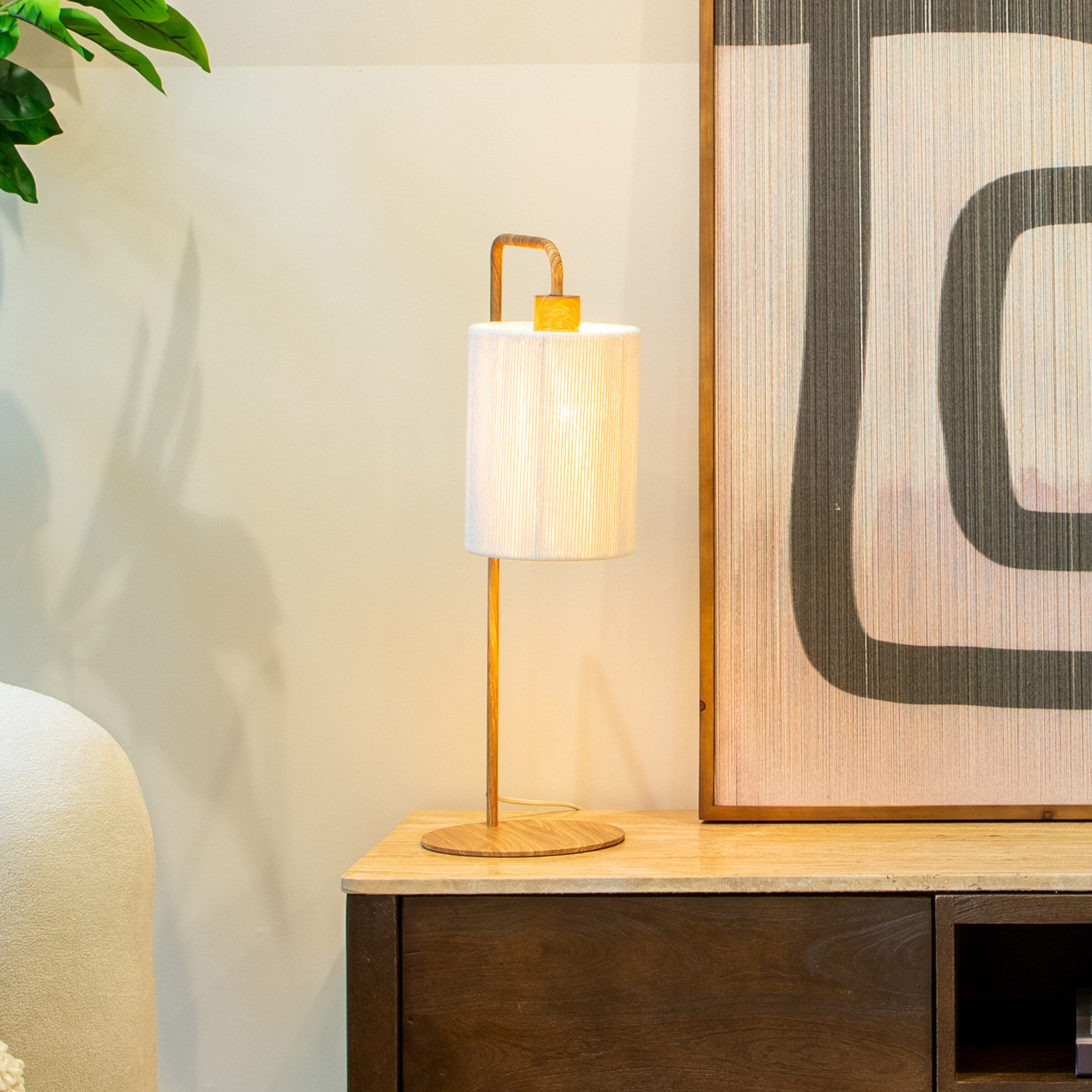 Light & Living Tafellamp Donio 60cm - Crème - Japandi - 8717807710088