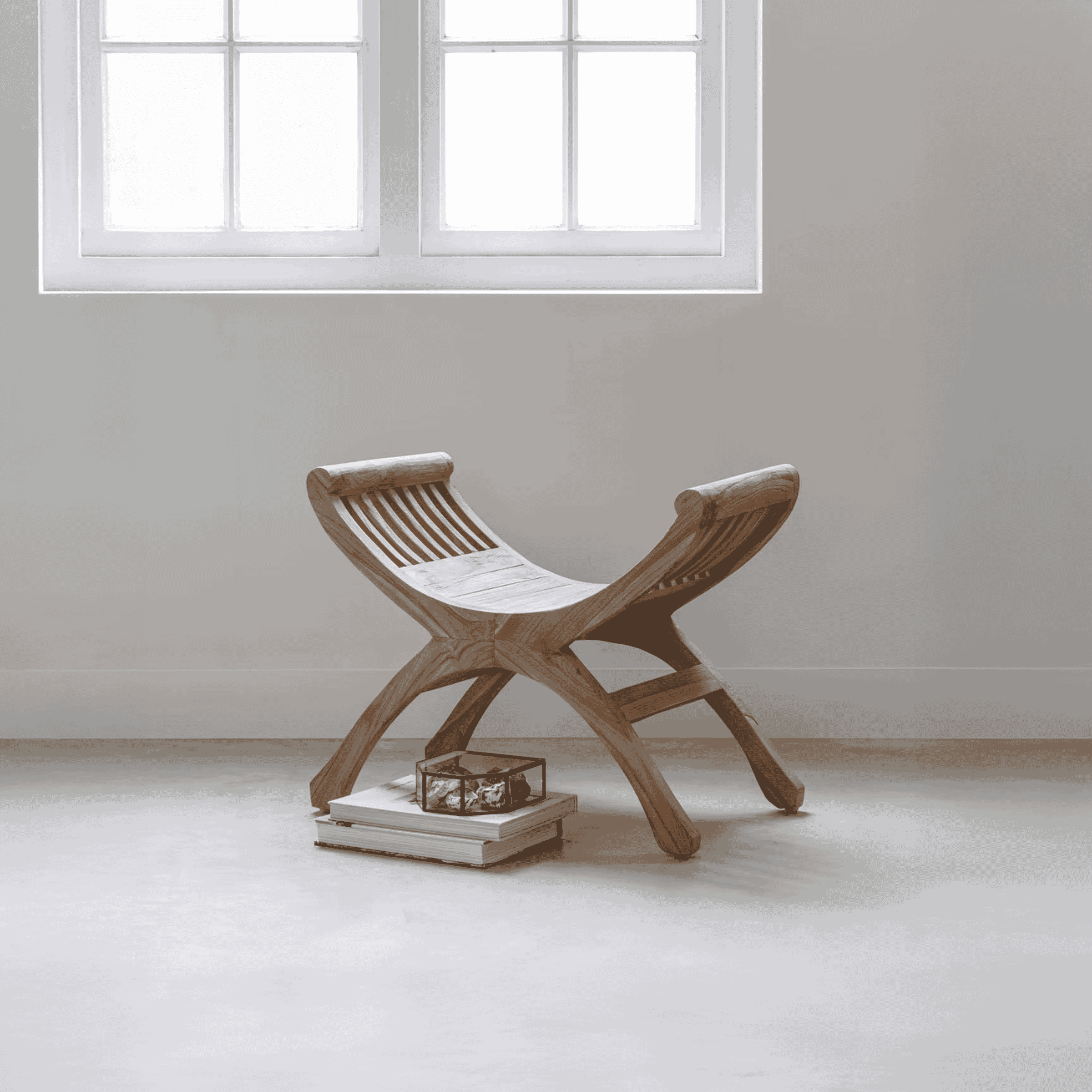 MUST Living Kruk Cleopatra Teakhout, 53cm - Bruin - 8720146512688