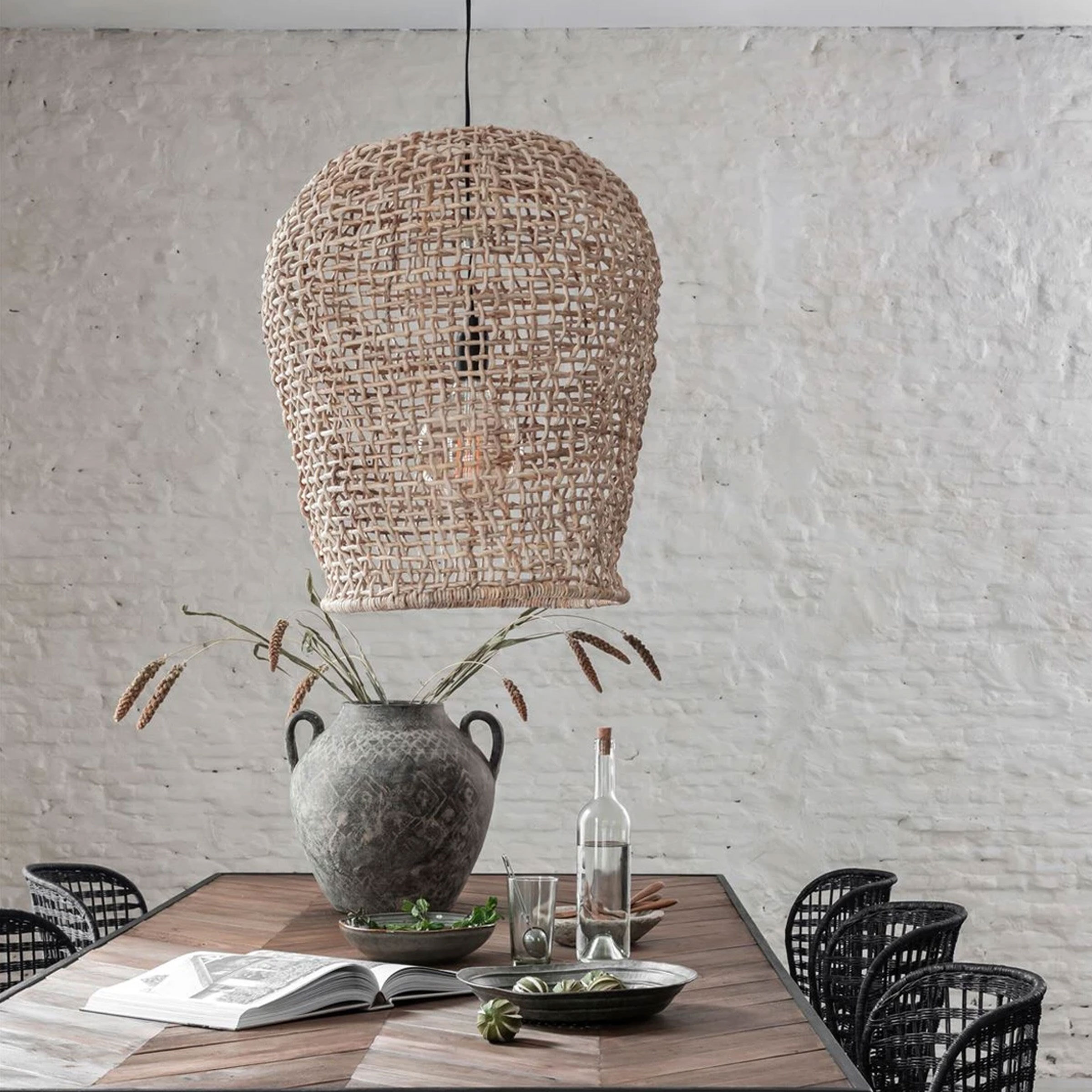 MUST Living Hanglamp Formentera Bananenblad - Naturel - 8720146543088