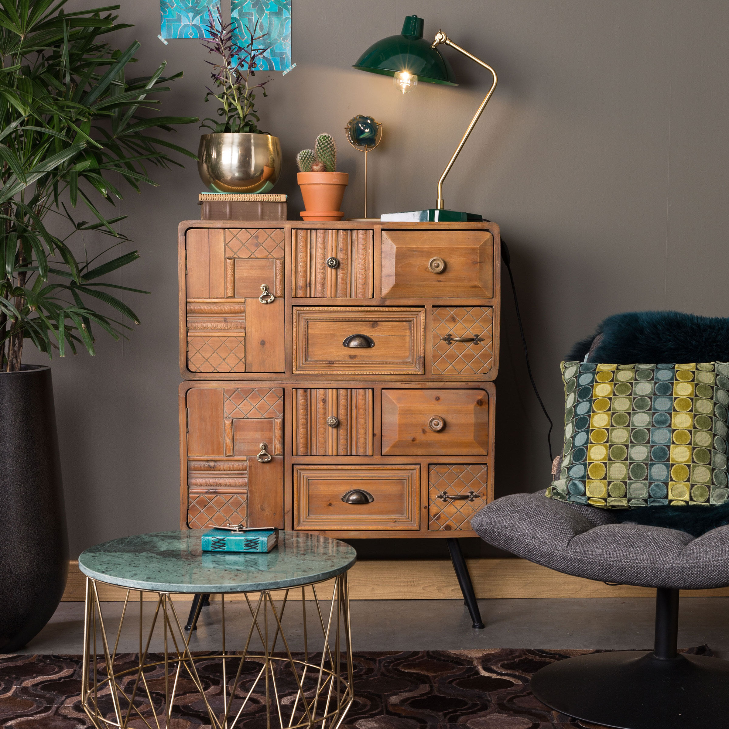 Dutchbone Opbergkast Jove 105 x 80cm - Hout - 8718548032811