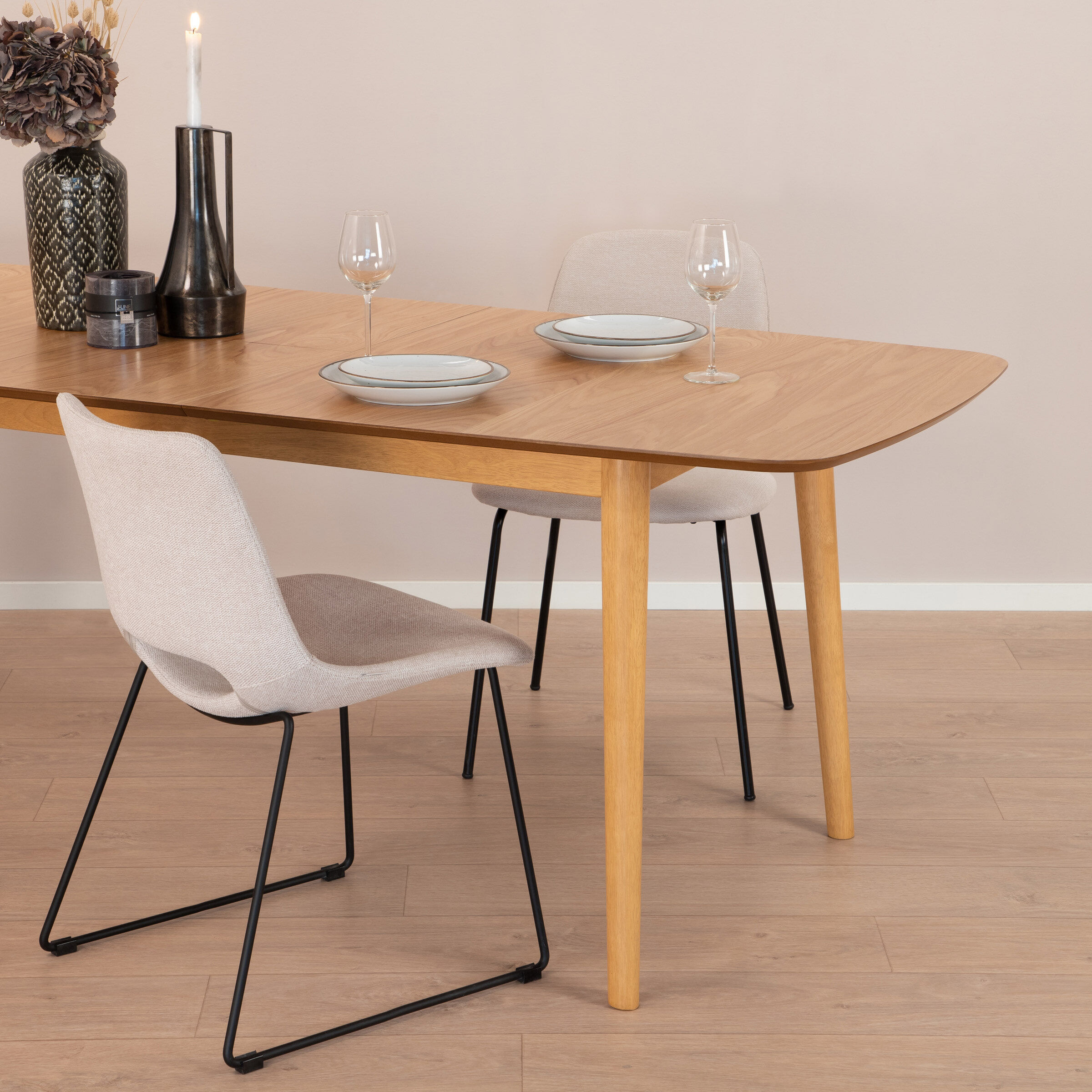 Sohome Uitschuifbare Eettafel Montreux Eiken, 180-219 x 90cm - Naturel - 5713941266804