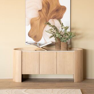 Eleonora Dressoir Don Marmer en eikenhout, 165cm - Bruin - 8719087032485