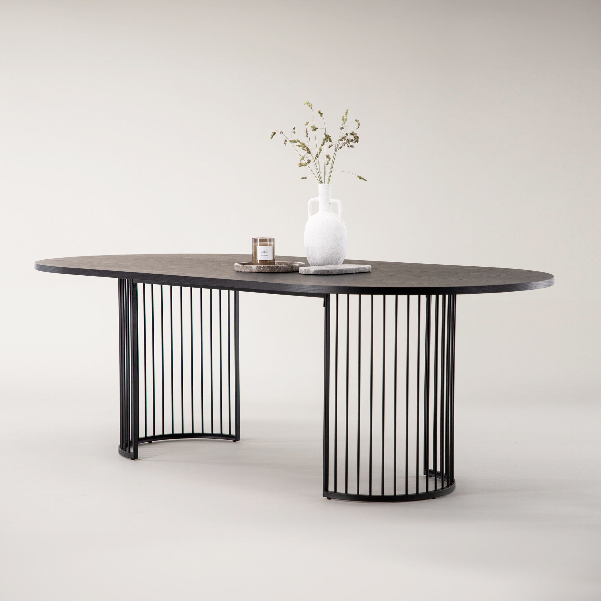 Nohr Ovale Eettafel Emmauel MDF, 220 x 110cm - Zwart - Ovaal - 7340206970701