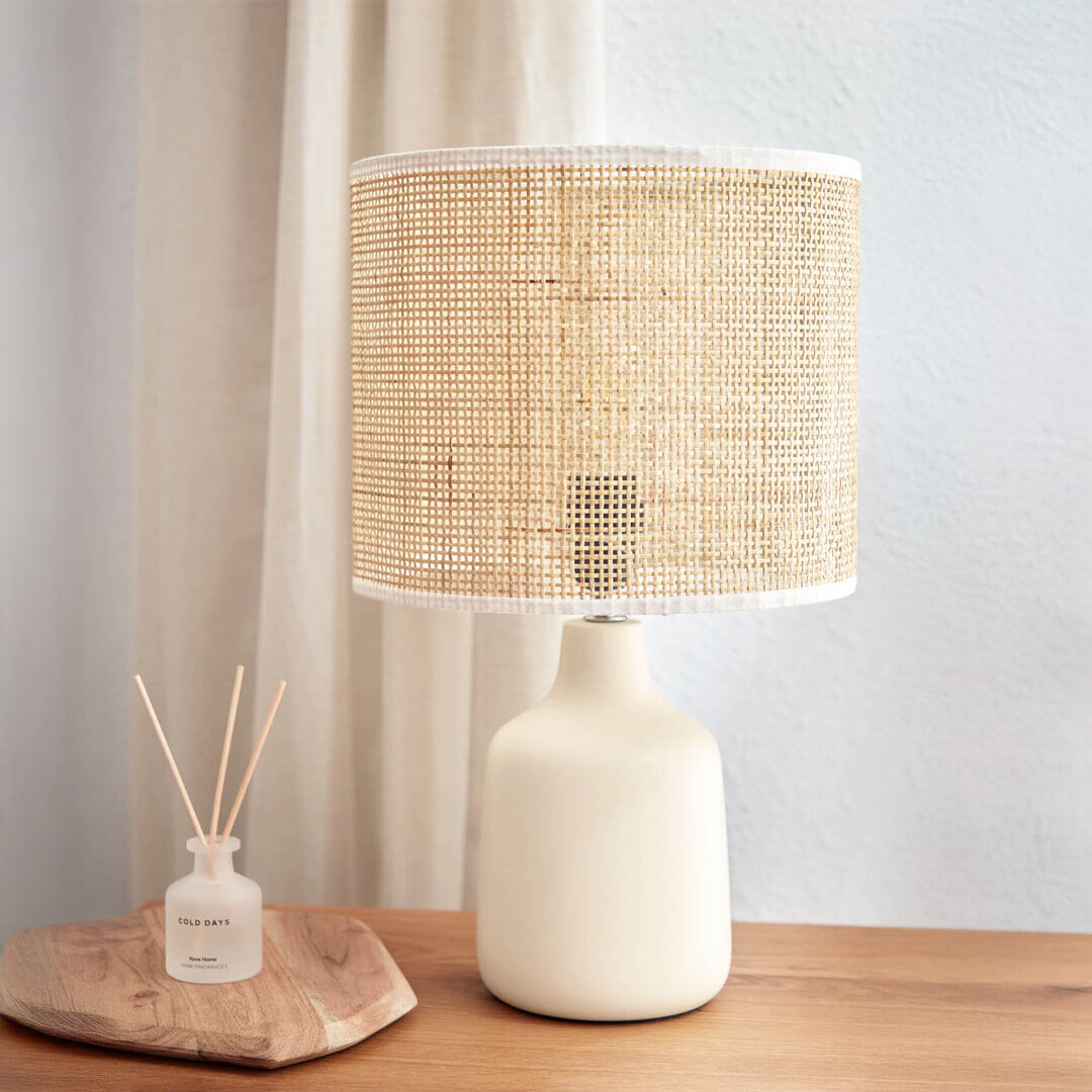 Kave Home Tafellamp Erna Bamboe - Naturel - Japandi - 8433840681504