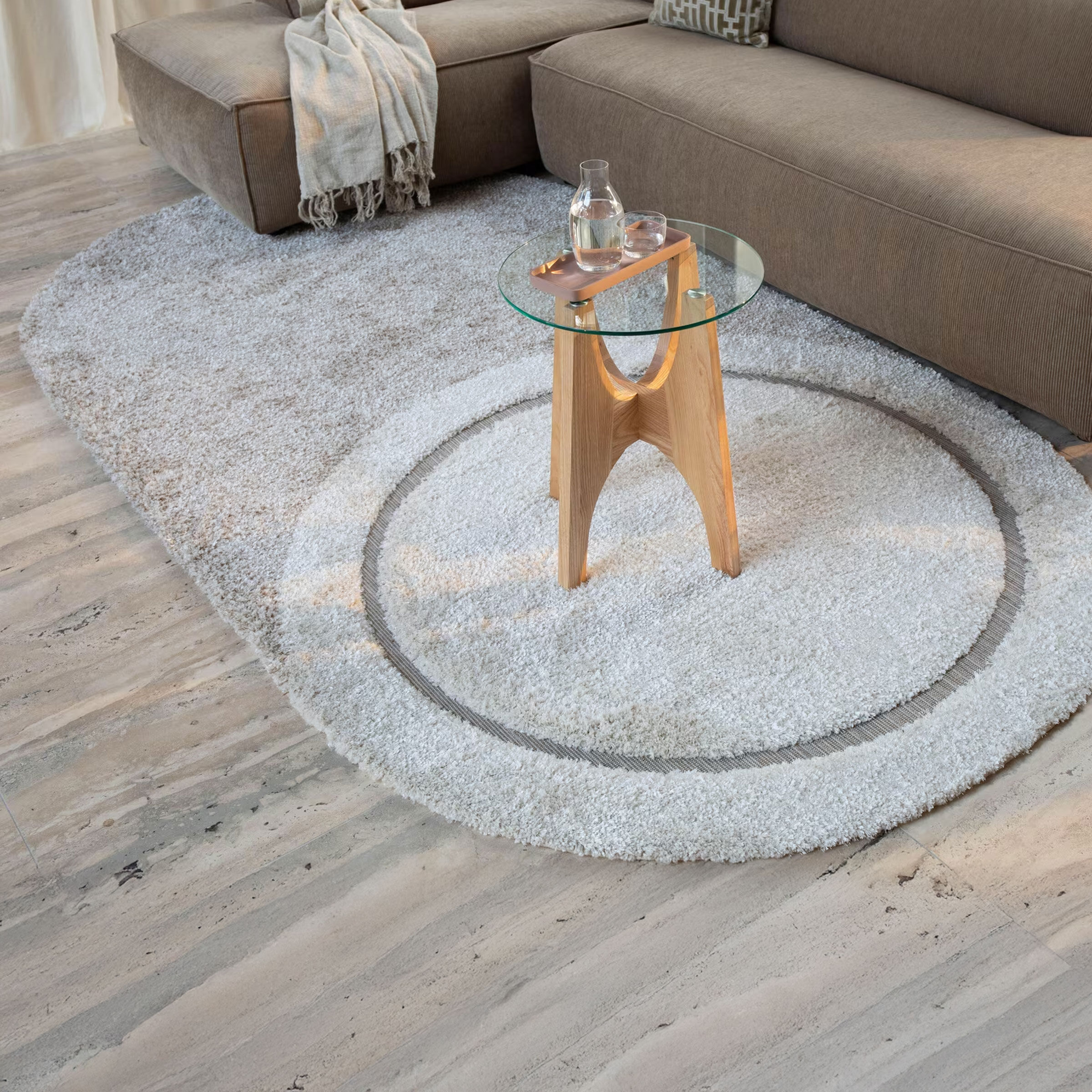 Zuiver Vloerkleed Spark 160 x 300cm - Beige - Ovaal - 8718548073500