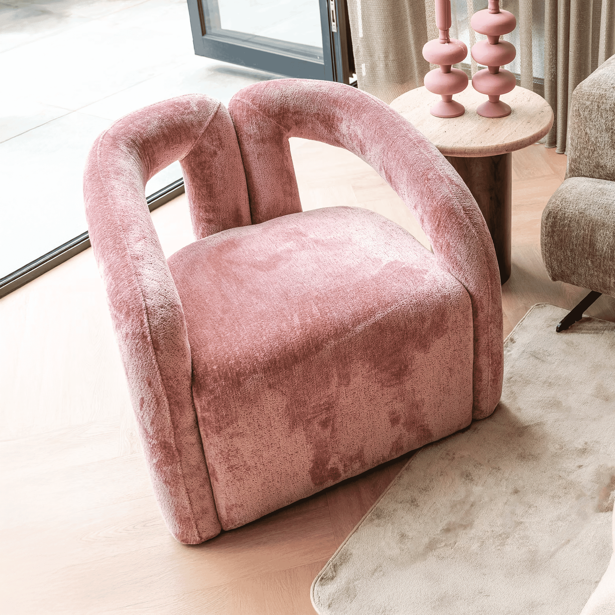 Richmond Fauteuil Dana Chenille - Roze - 8720621690481